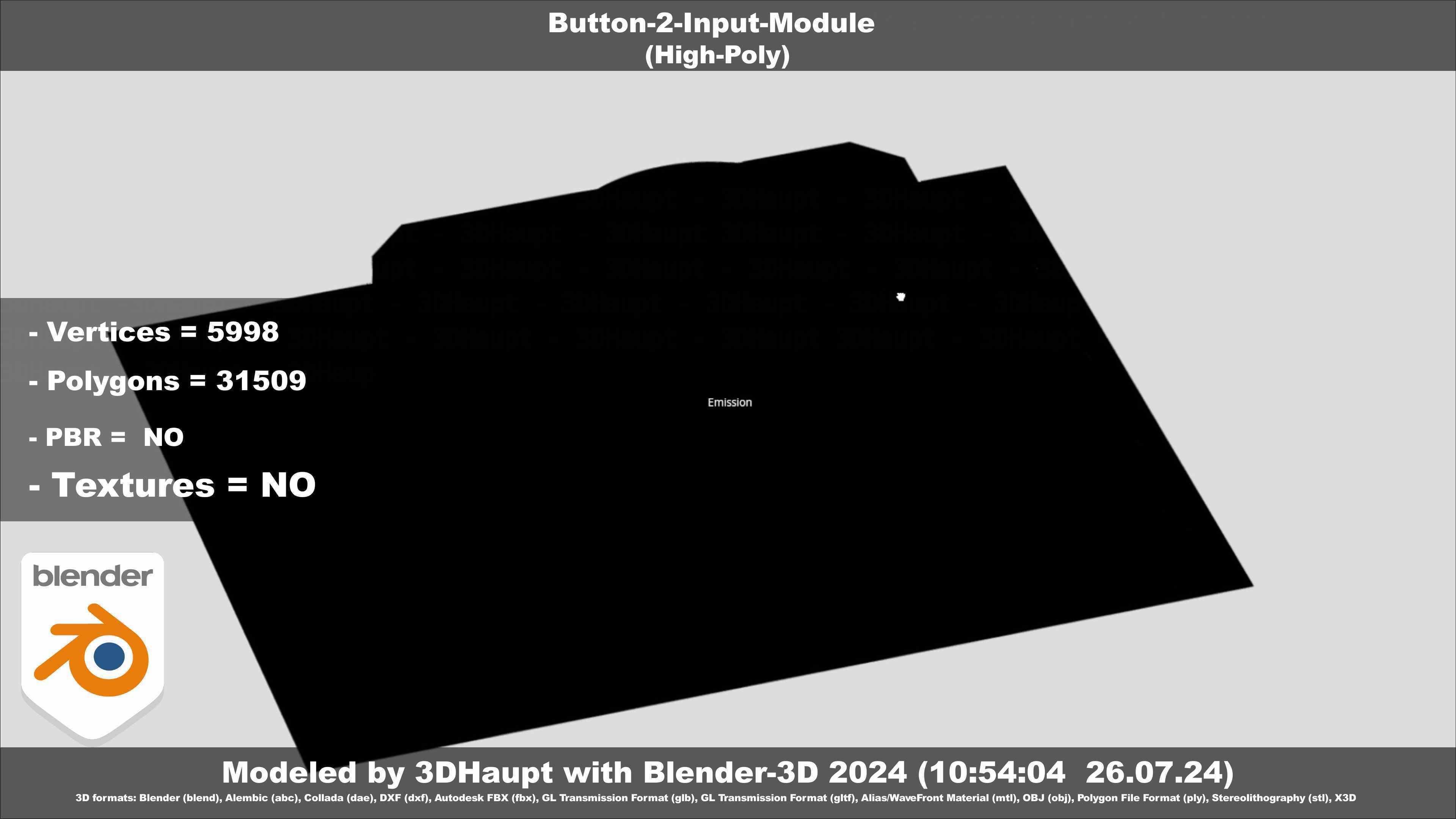 Button-2-Input-Module 3D model_9
