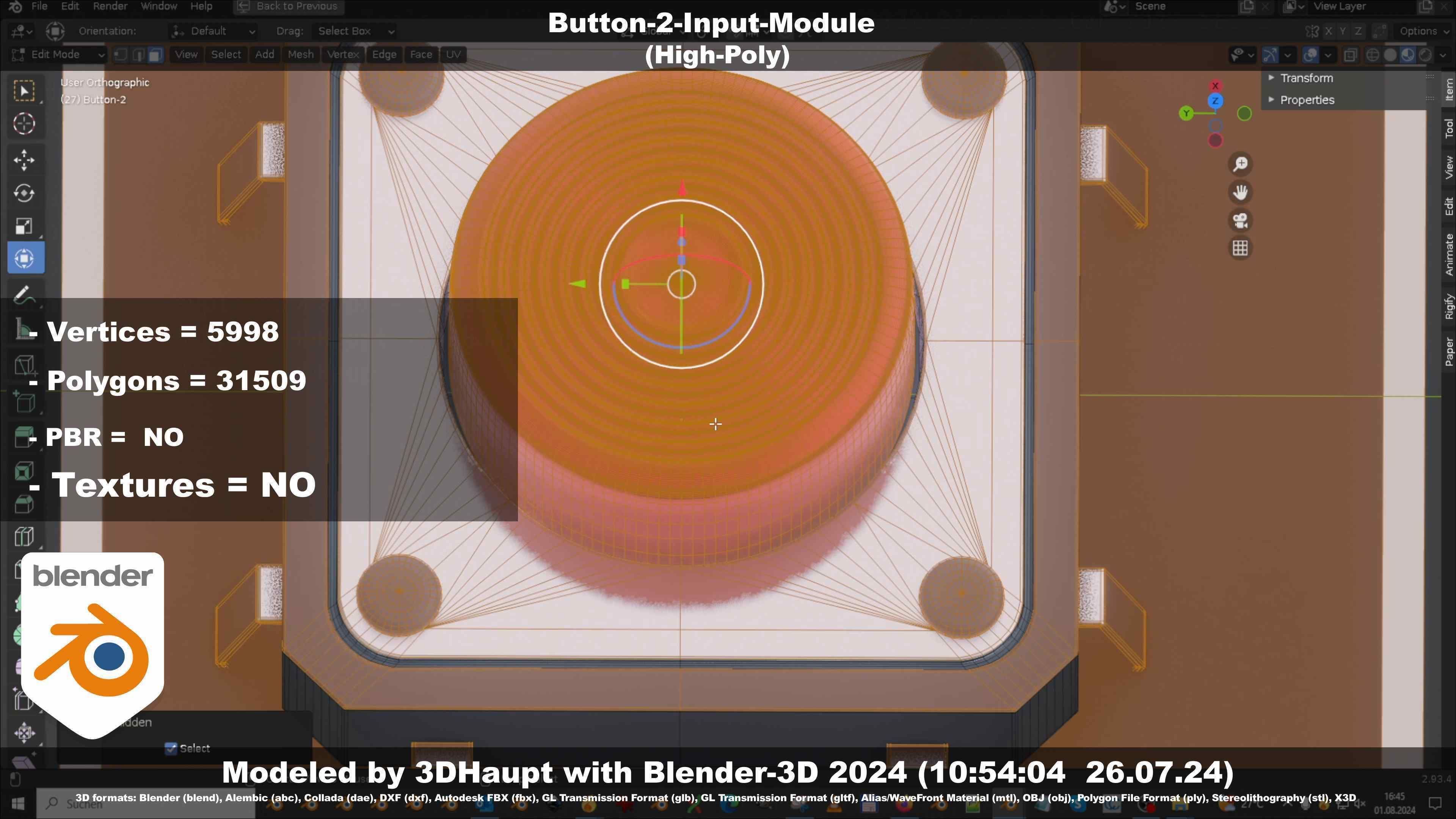 Button-2-Input-Module 3D model_53