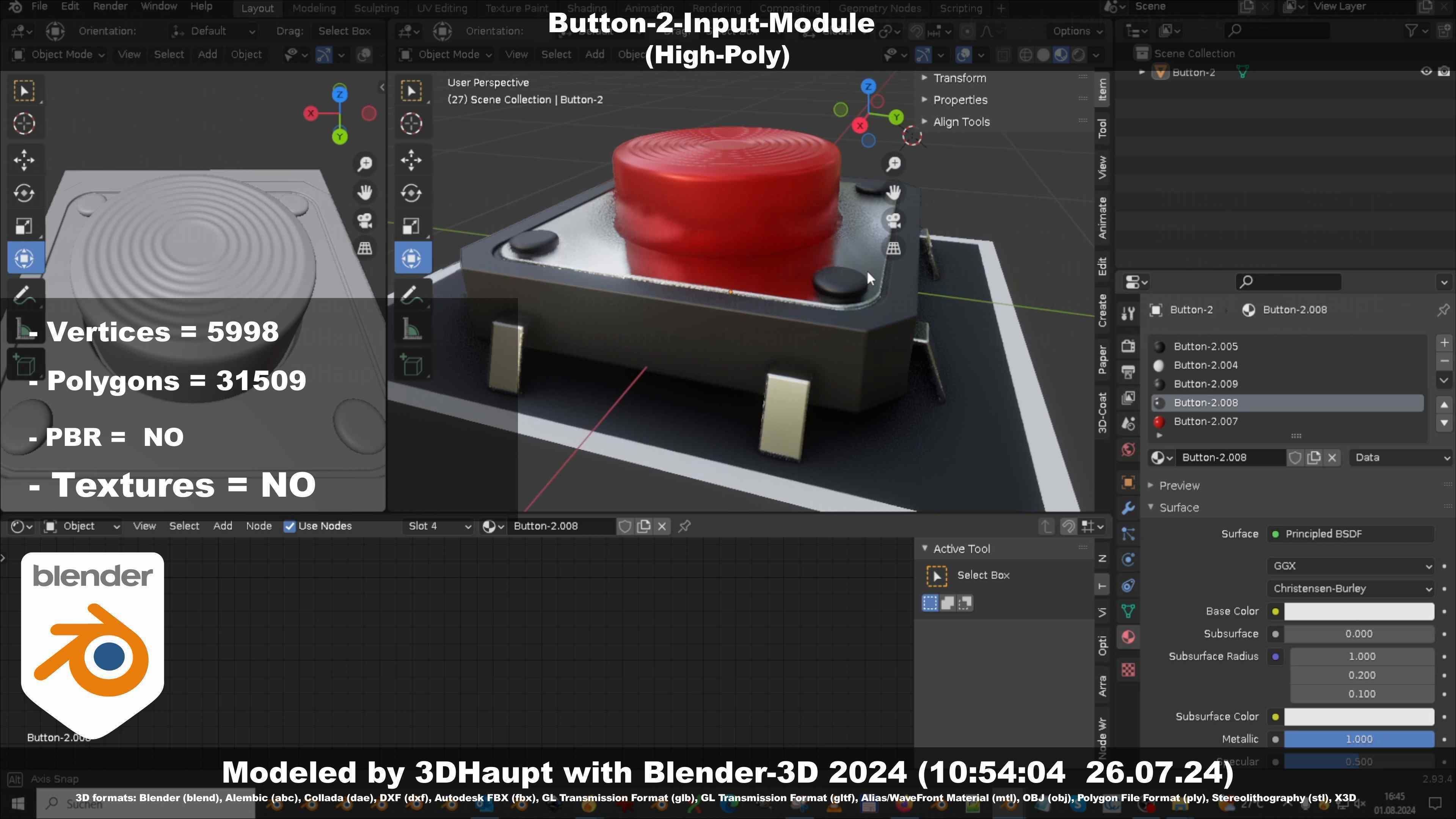 Button-2-Input-Module 3D model_98