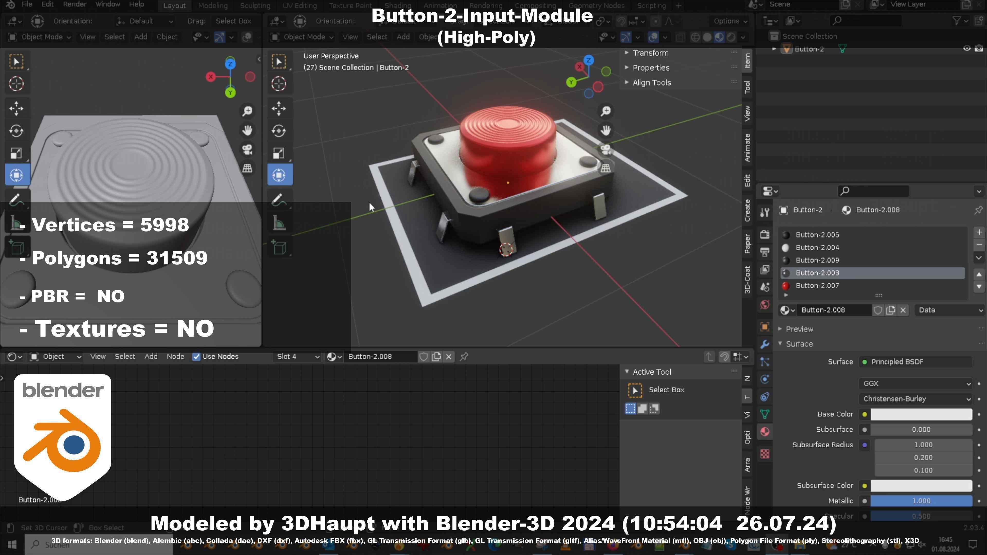 Button-2-Input-Module 3D model_54