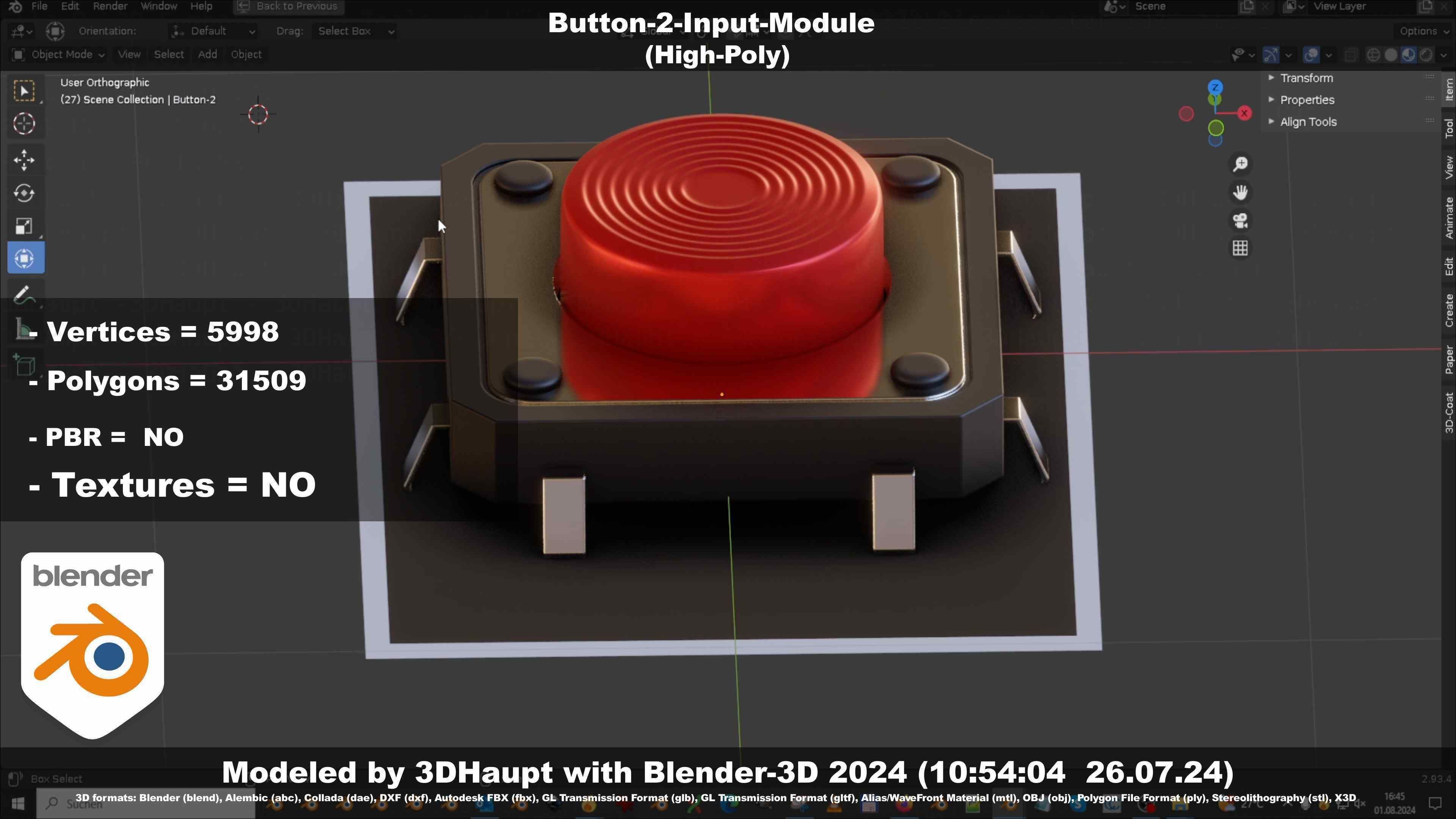 Button-2-Input-Module 3D model_65