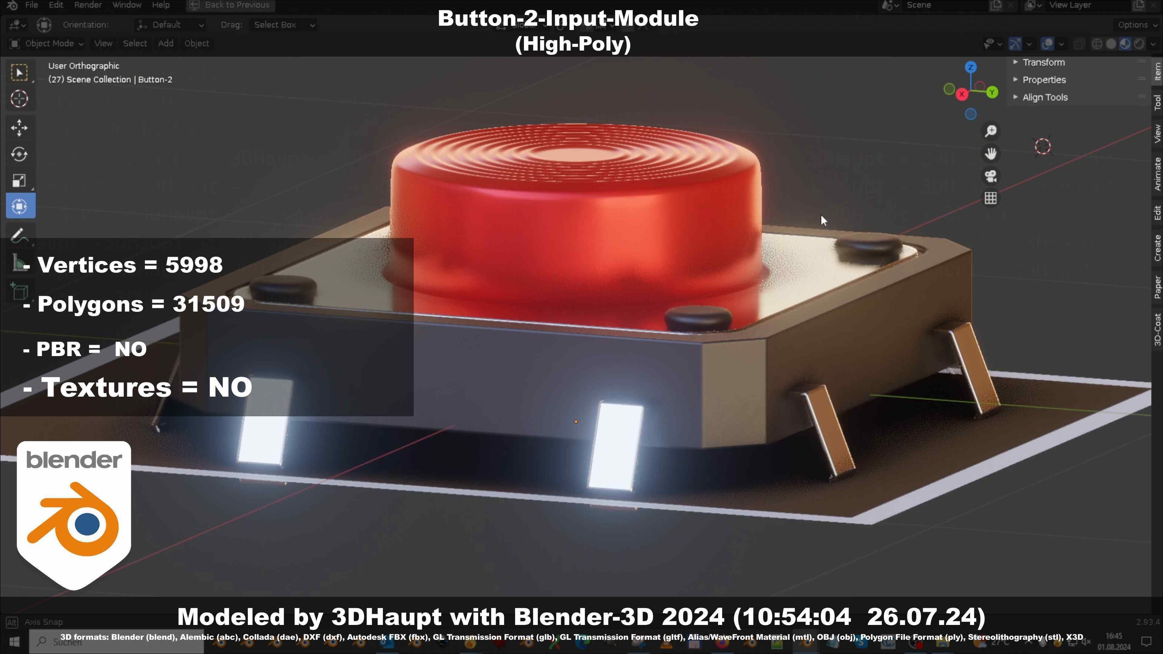 Button-2-Input-Module 3D model_42