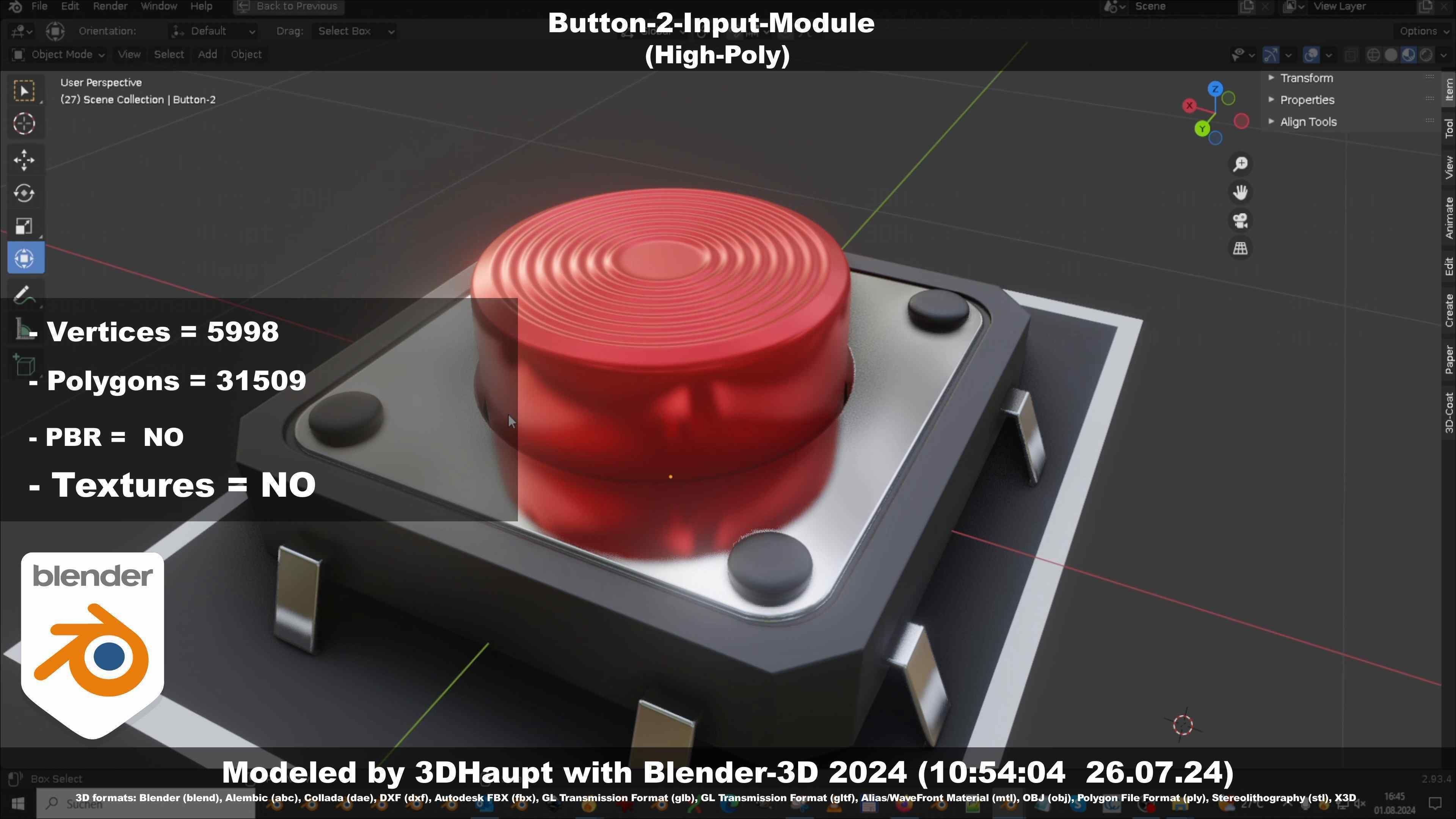 Button-2-Input-Module 3D model_83