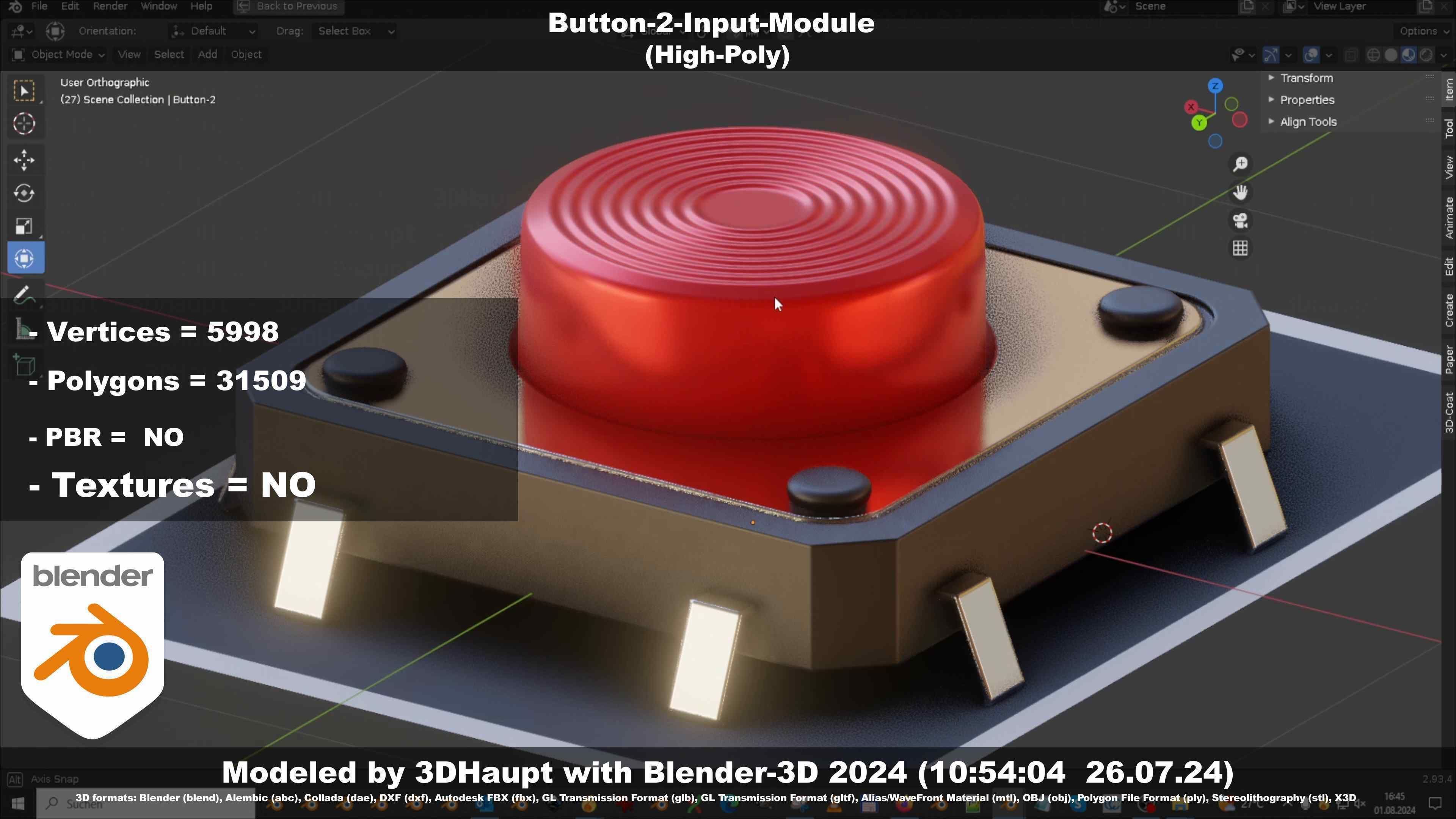 Button-2-Input-Module 3D model_79