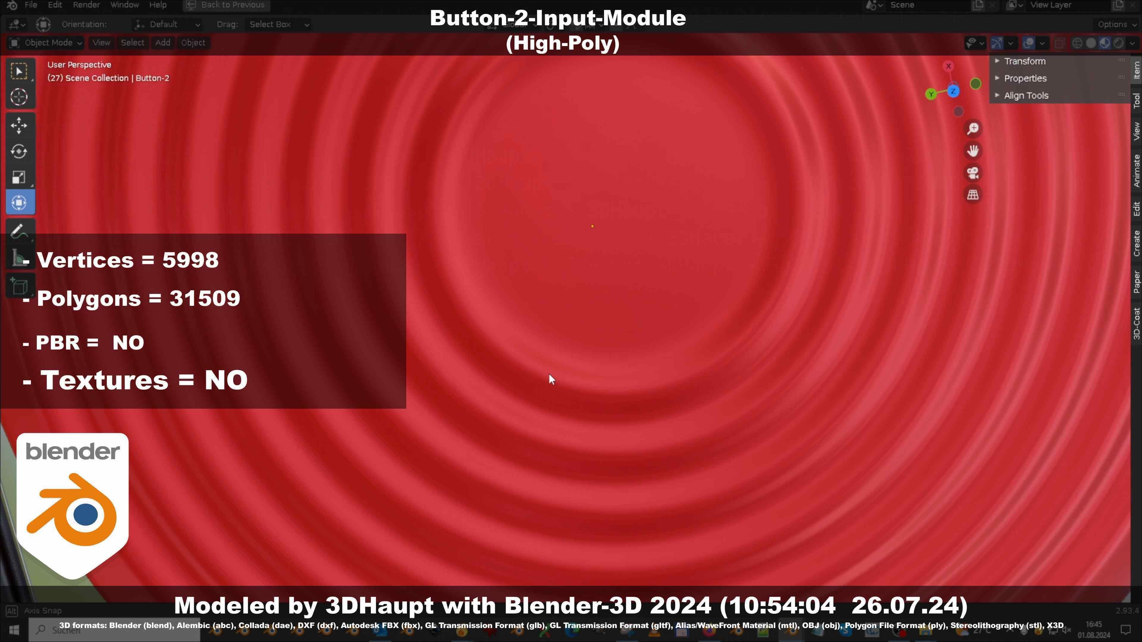 Button-2-Input-Module 3D model_18