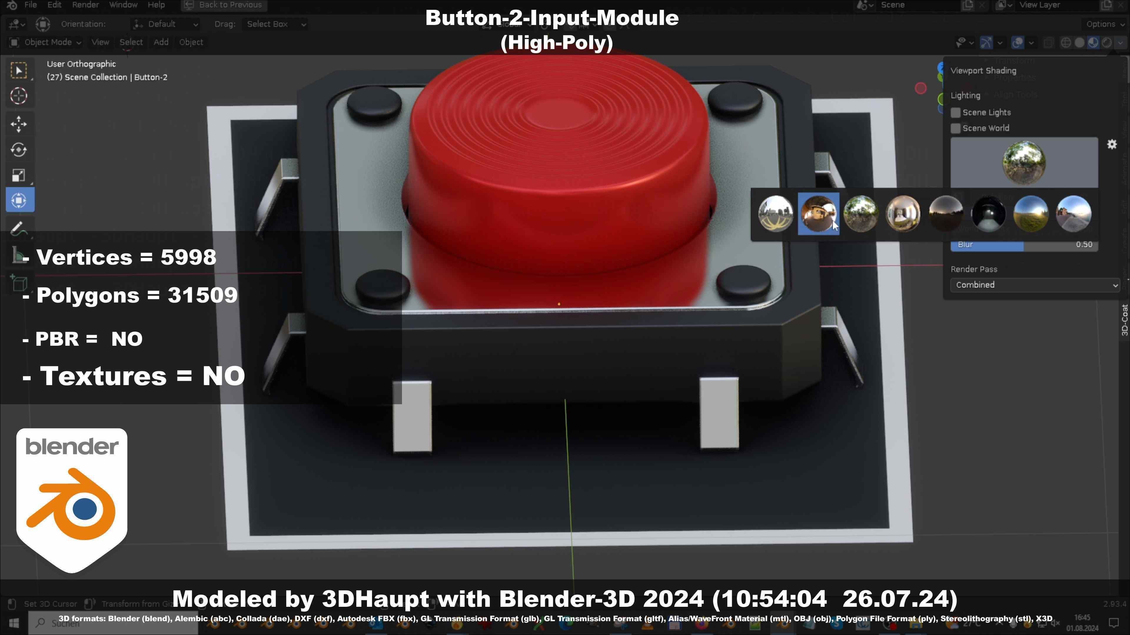 Button-2-Input-Module 3D model_37