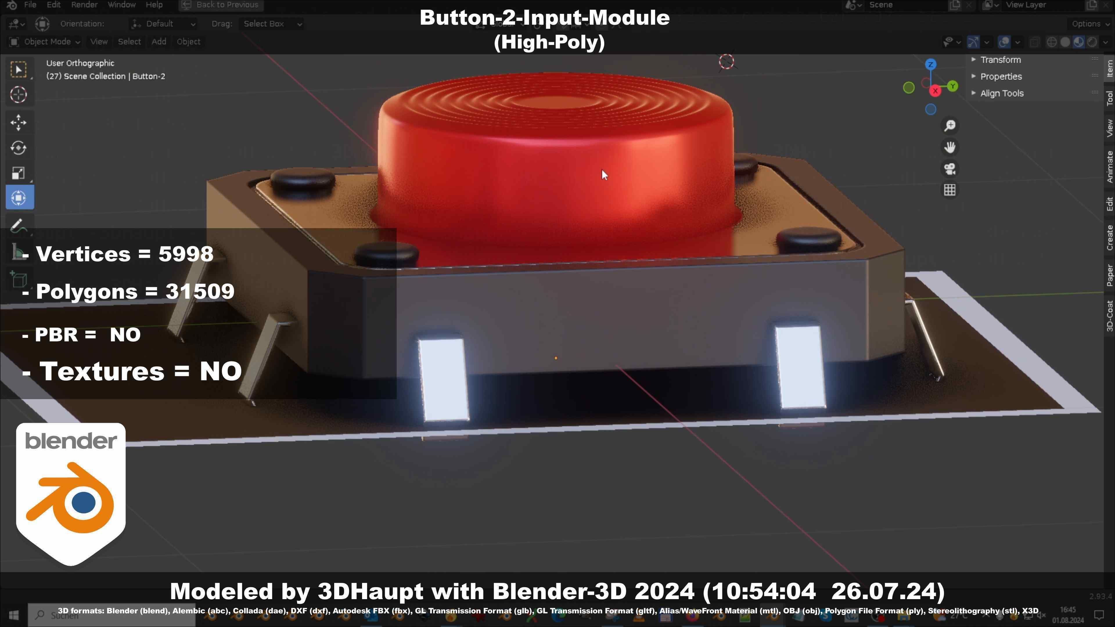 Button-2-Input-Module 3D model_80