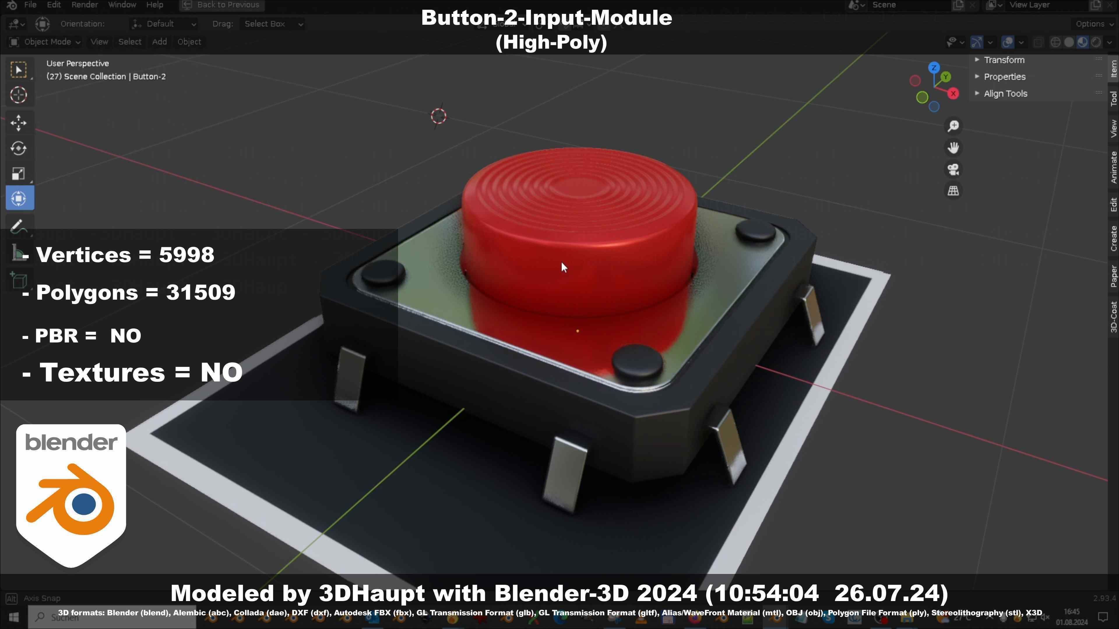 Button-2-Input-Module 3D model_68