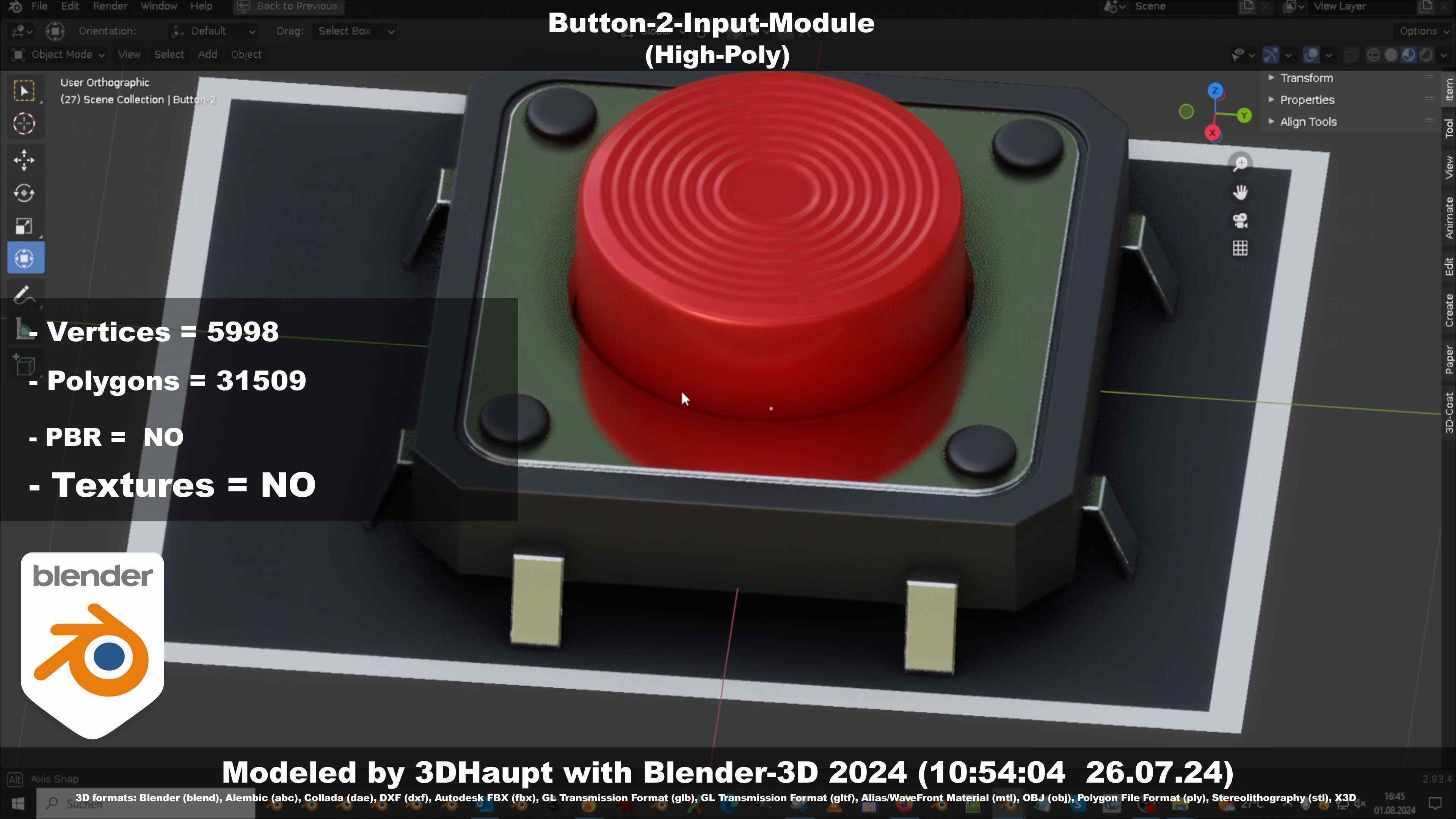 Button-2-Input-Module 3D model_33