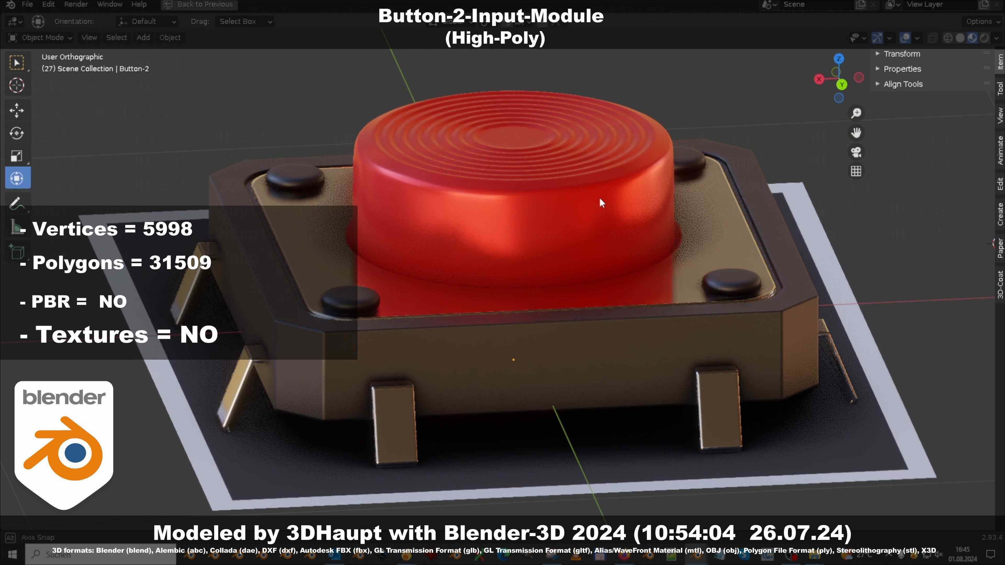 Button-2-Input-Module 3D model_48