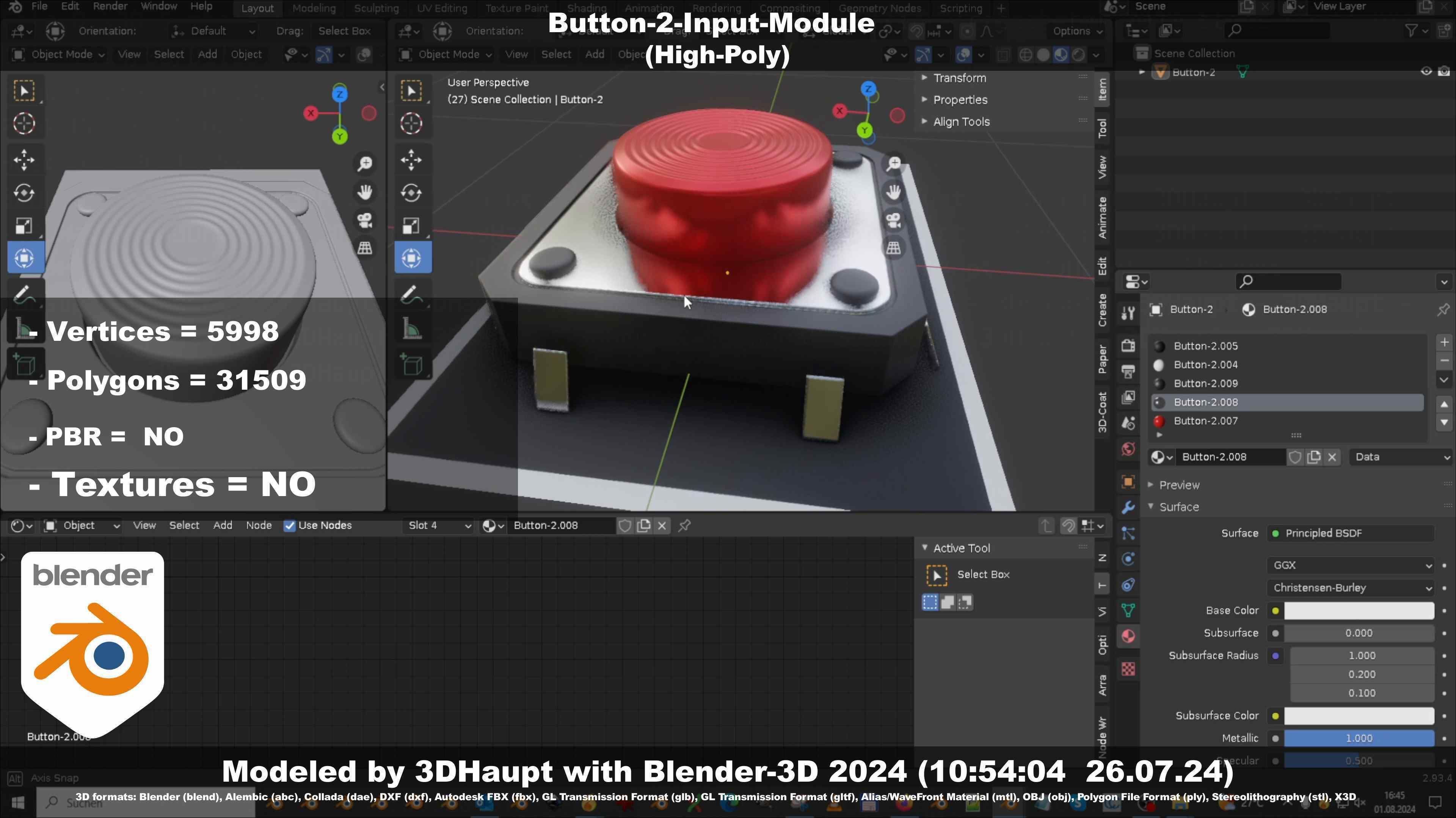 Button-2-Input-Module 3D model_51