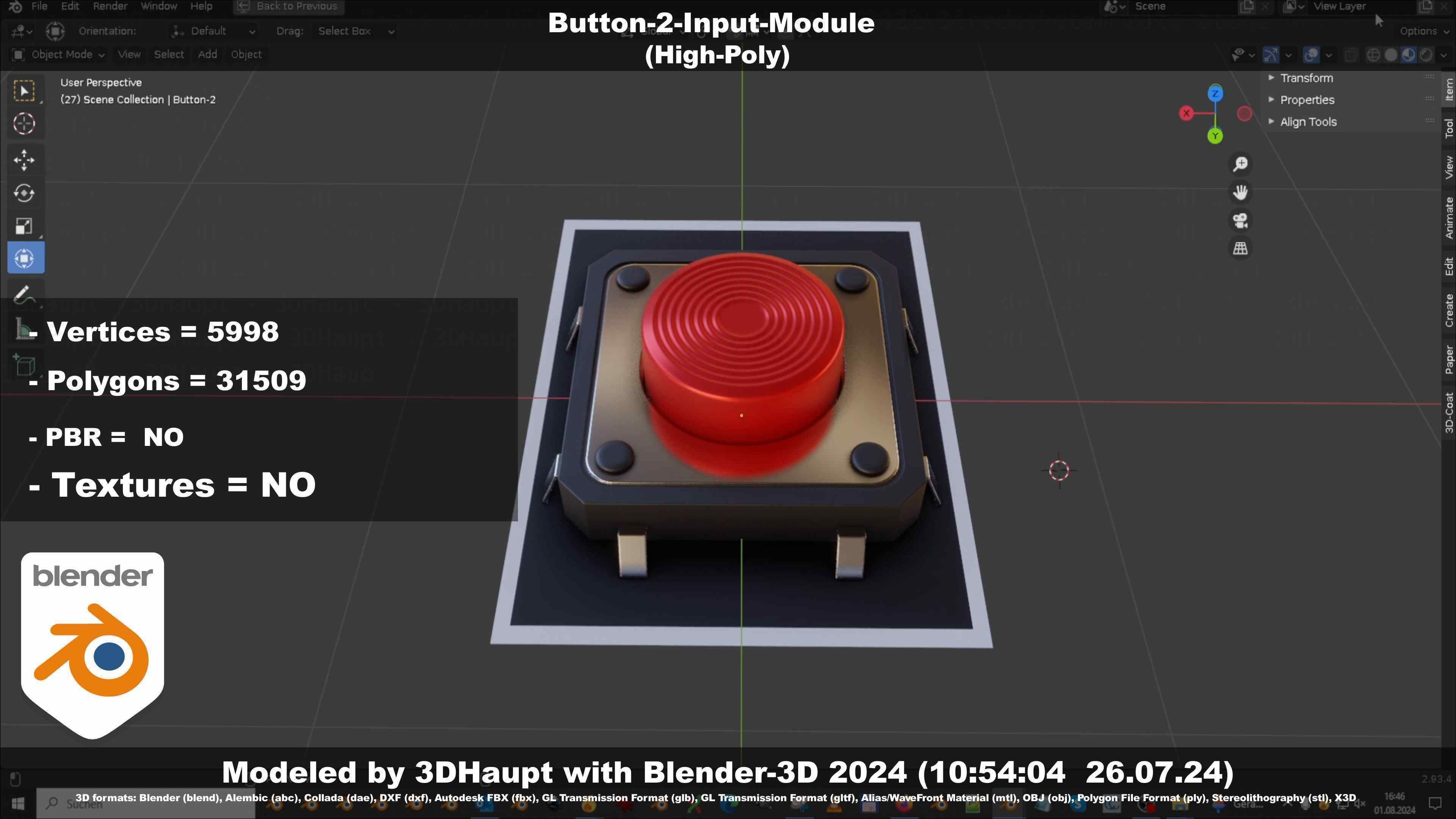 Button-2-Input-Module 3D model_72