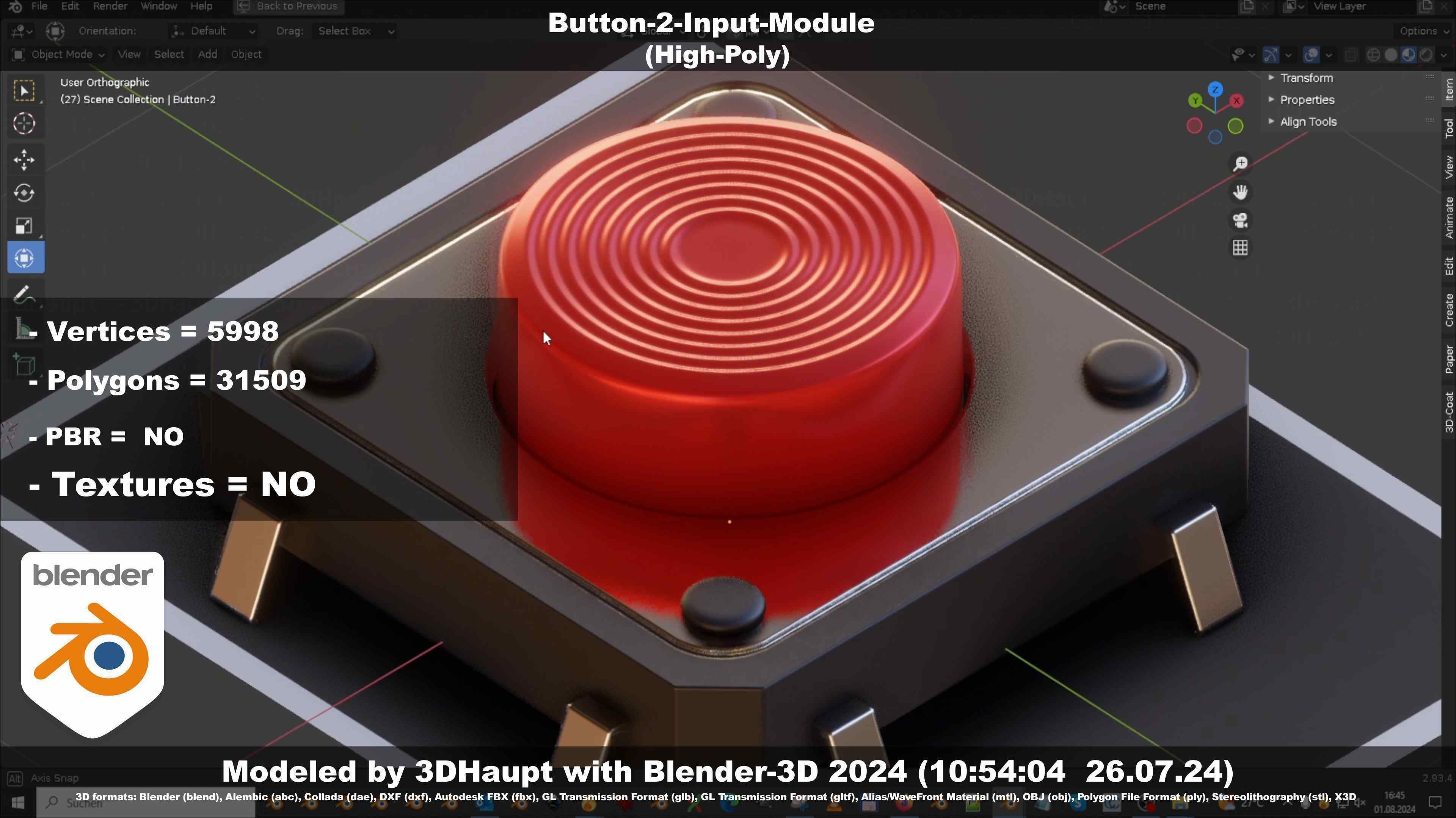 Button-2-Input-Module 3D model_67