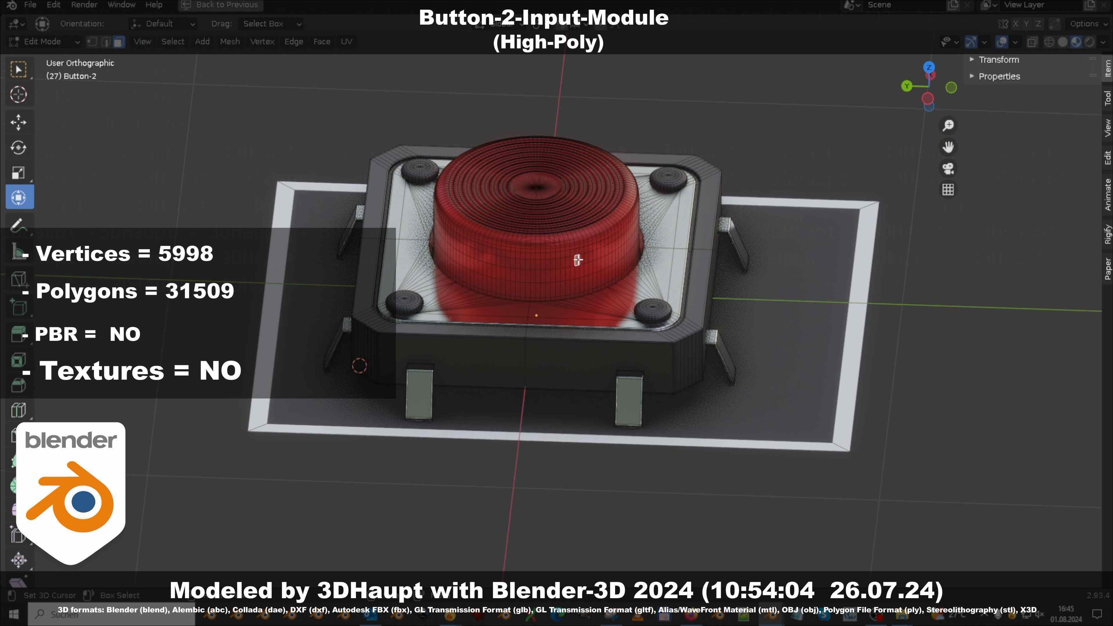 Button-2-Input-Module 3D model_81
