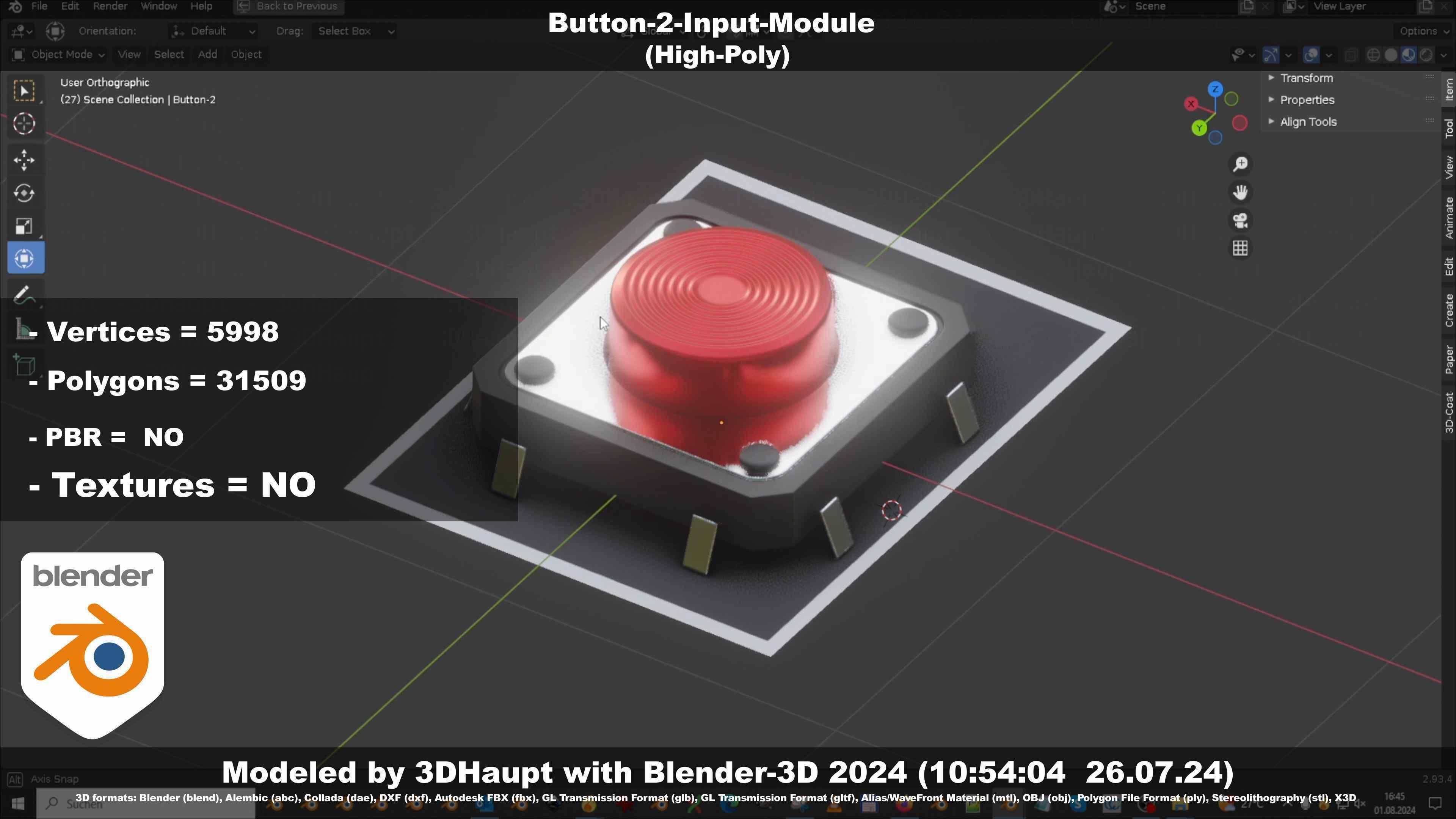 Button-2-Input-Module 3D model_21