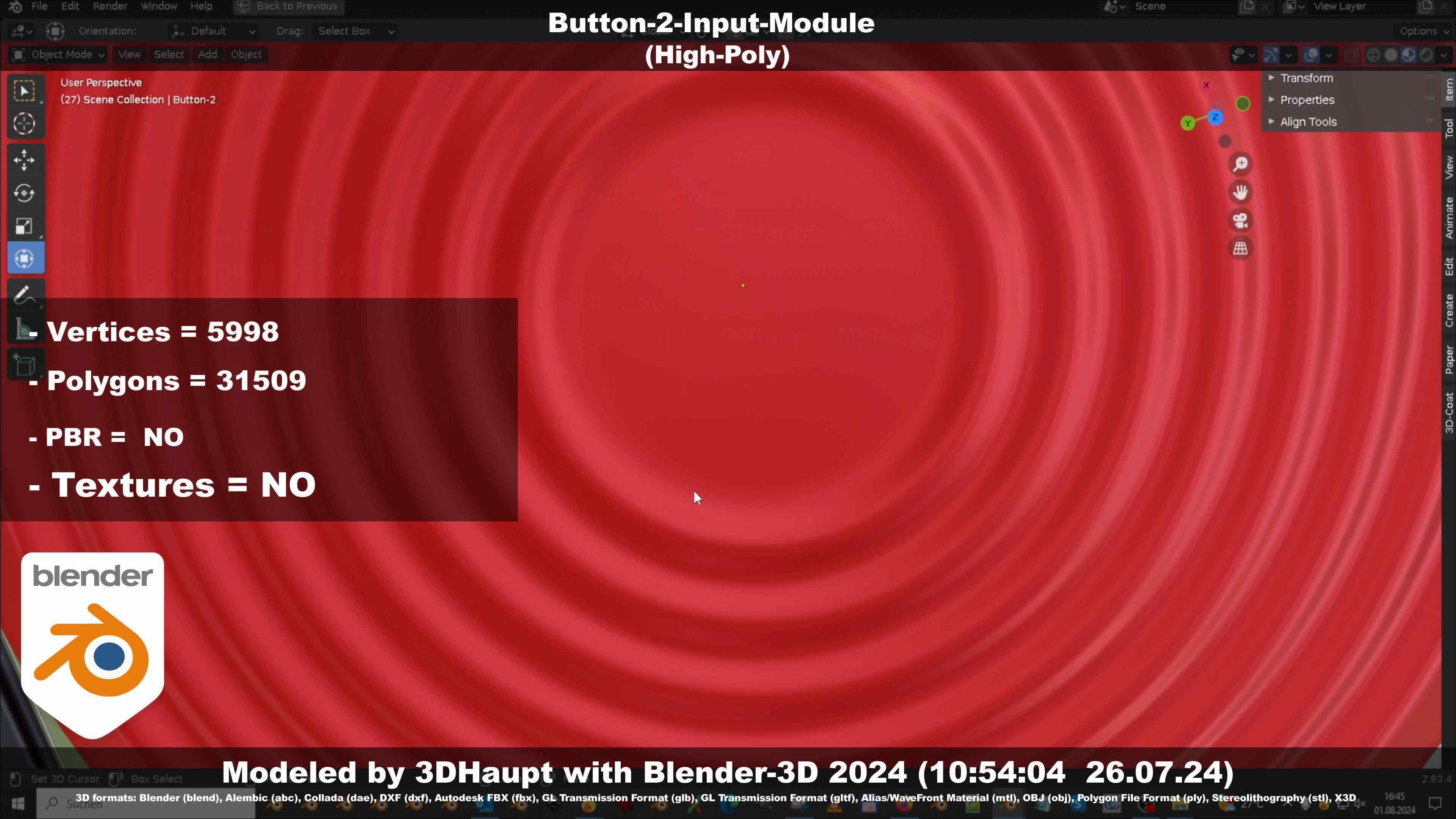 Button-2-Input-Module 3D model_26