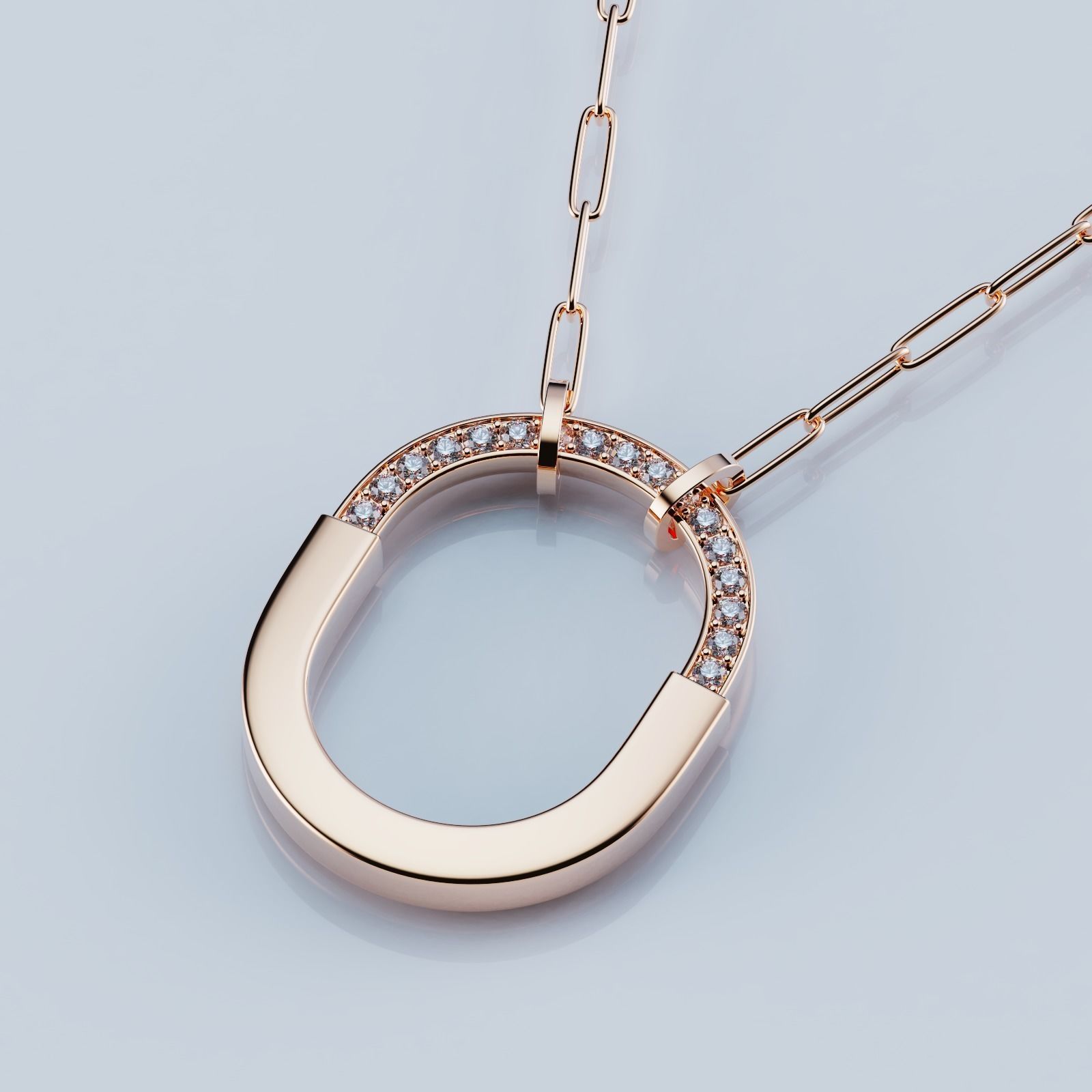 Tiffany Lock Pendant 3D print model_3