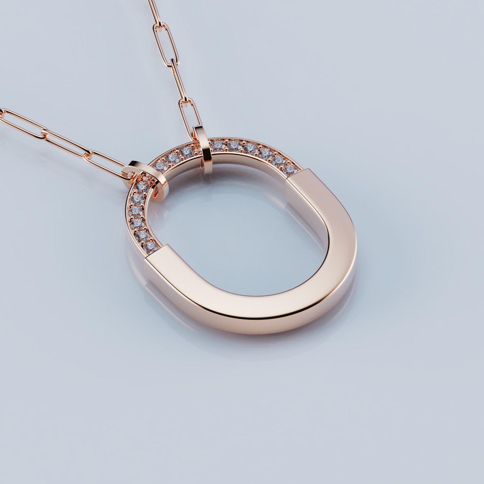 Tiffany Lock Pendant 3D print model_4