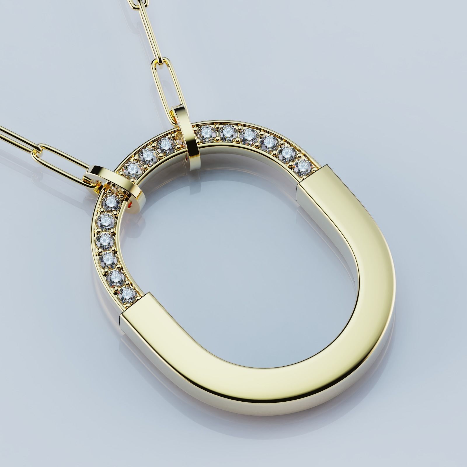 Tiffany Lock Pendant 3D print model_5