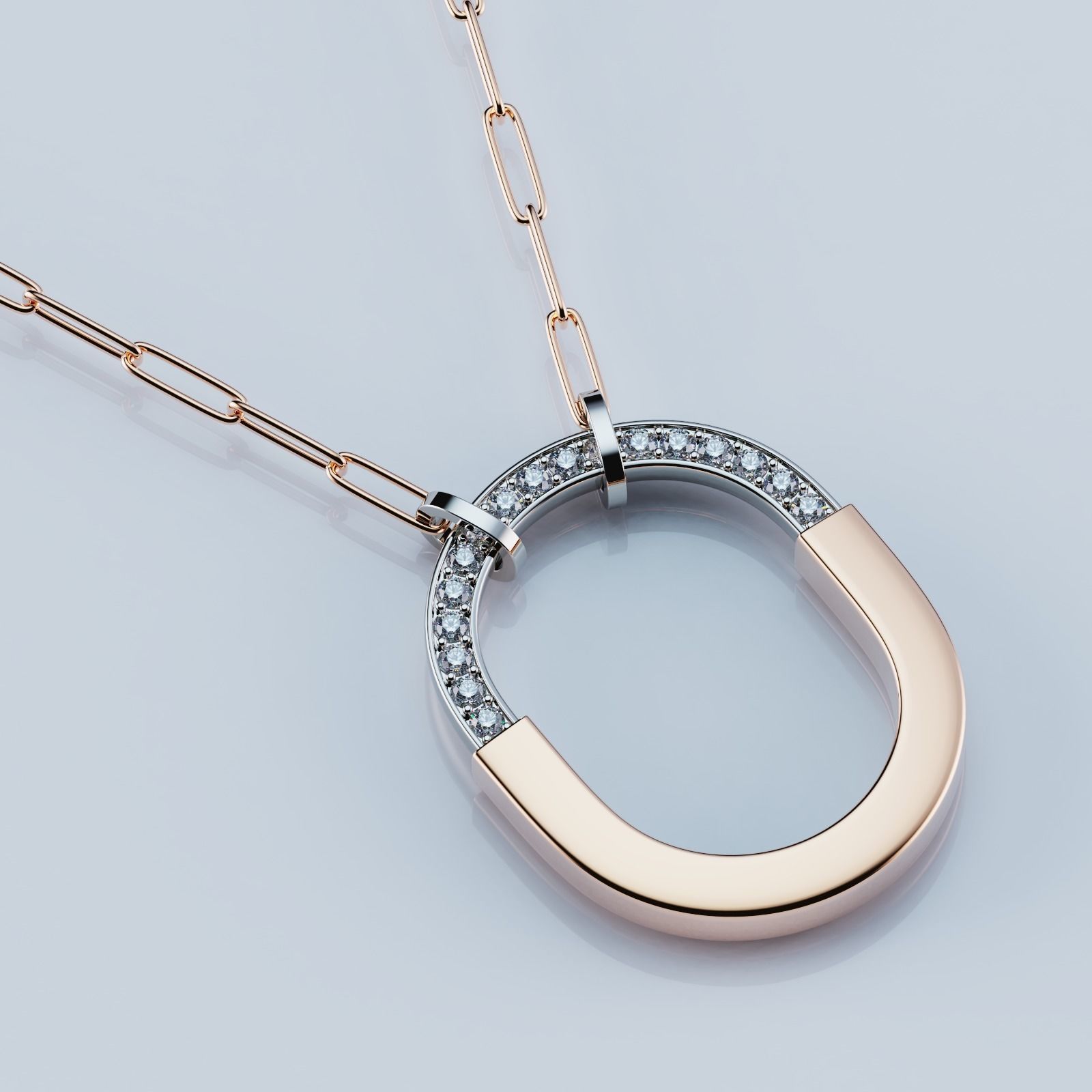 Tiffany Lock Pendant 3D print model_1