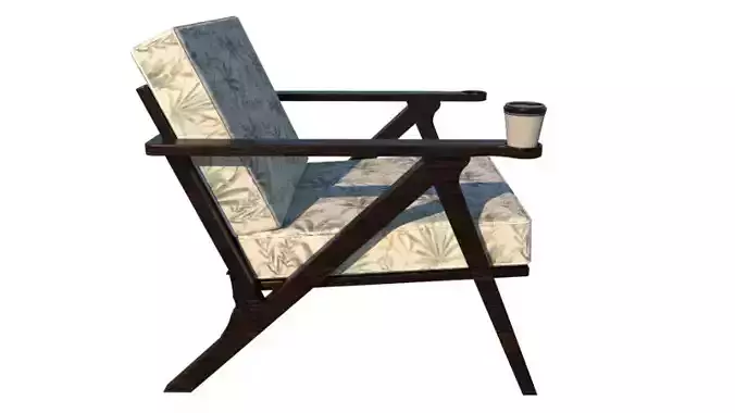 arm chair whit coffee cup holder