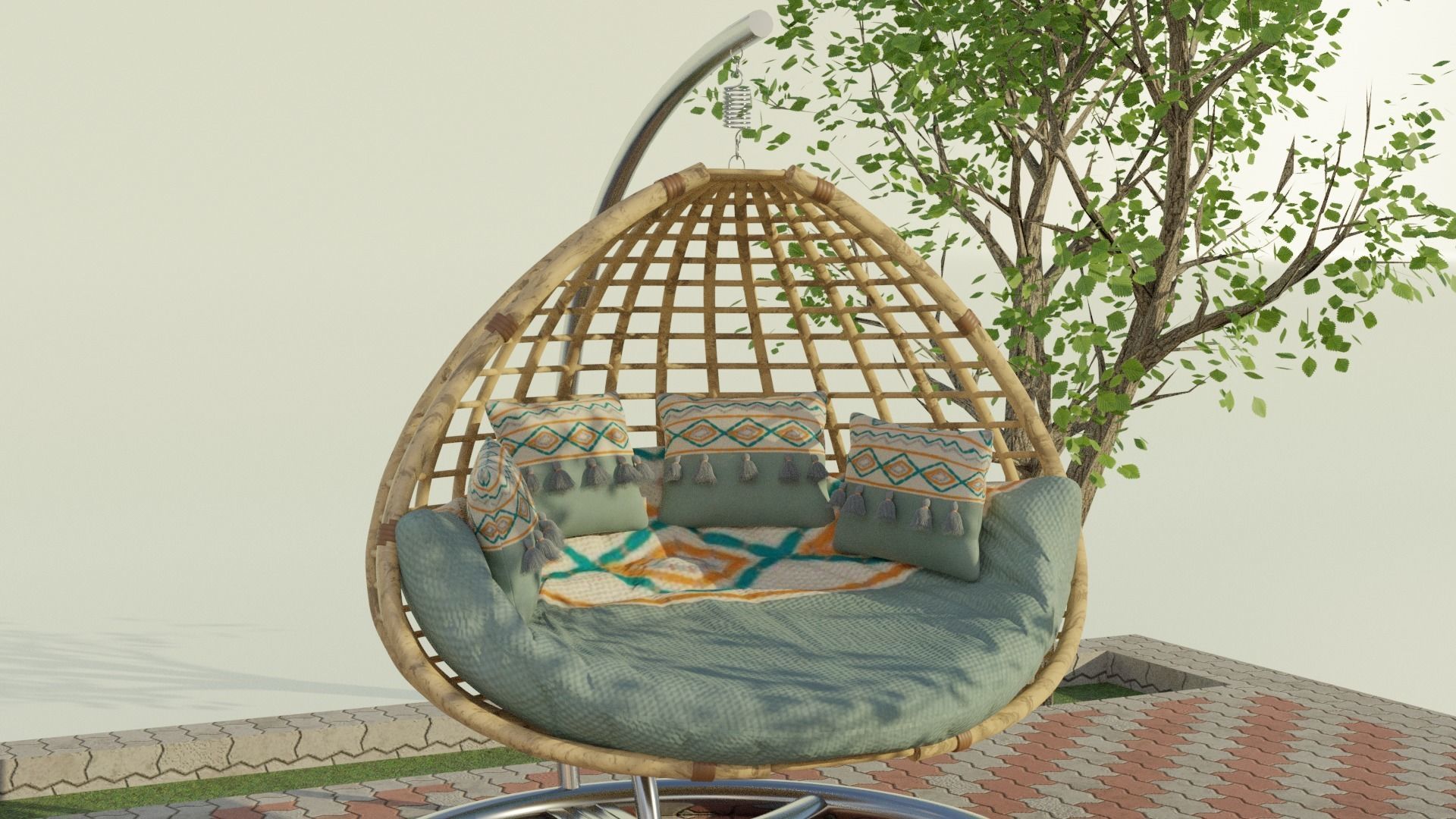 Swing Chair Free 3D model_1