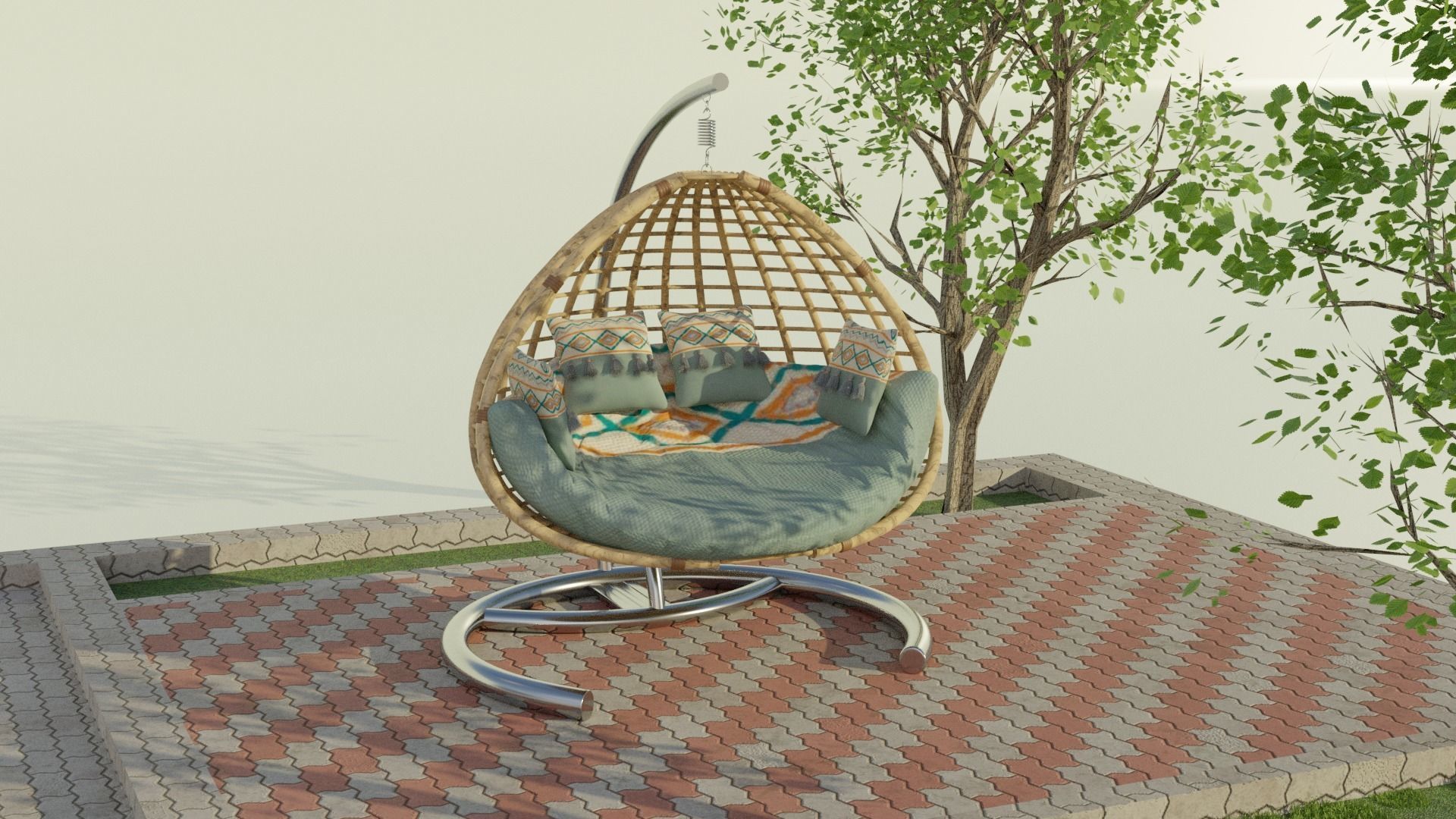 Swing Chair Free 3D model_4
