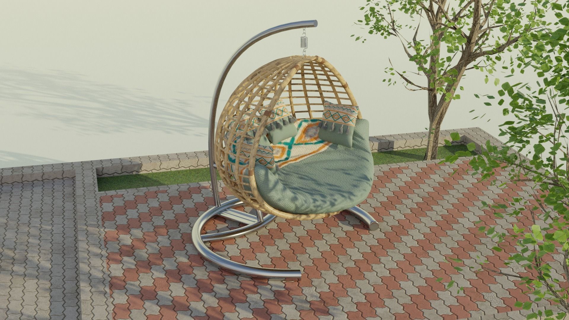 Swing Chair Free 3D model_2