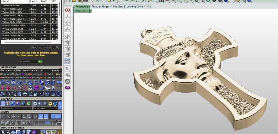 JESUS CROSS PENDAT 3D print model_1