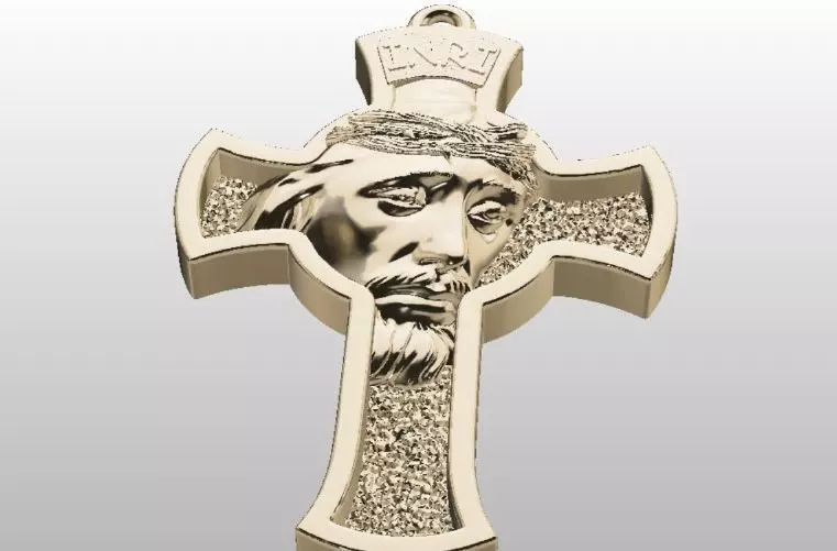 JESUS CROSS PENDAT 3D print model_0