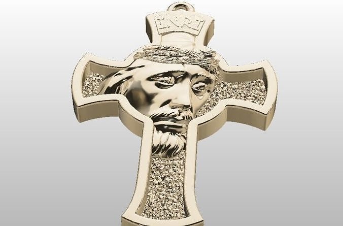 JESUS CROSS PENDAT 3D print model