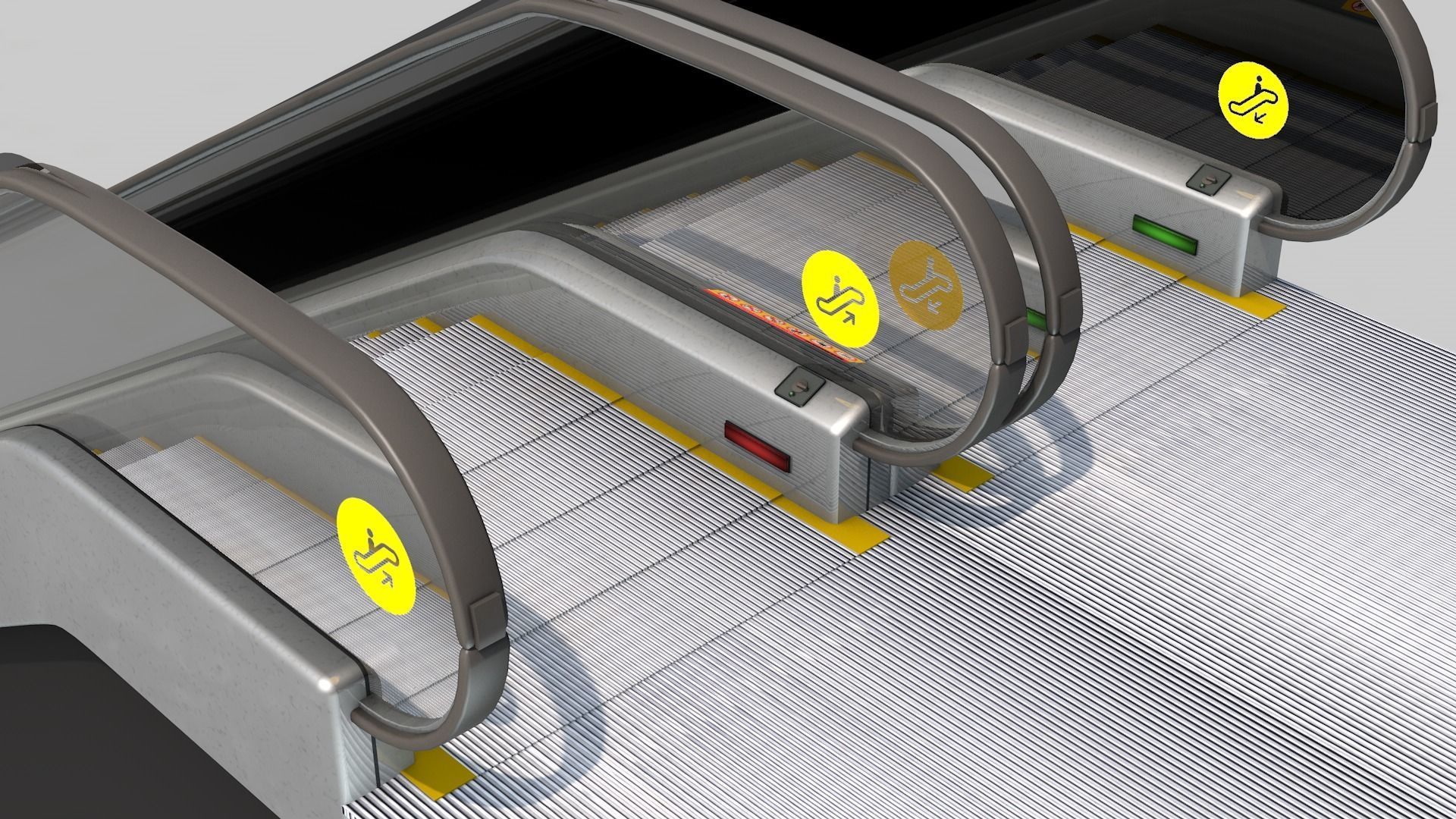 Escada Rolante sobe e desce 3D model_9
