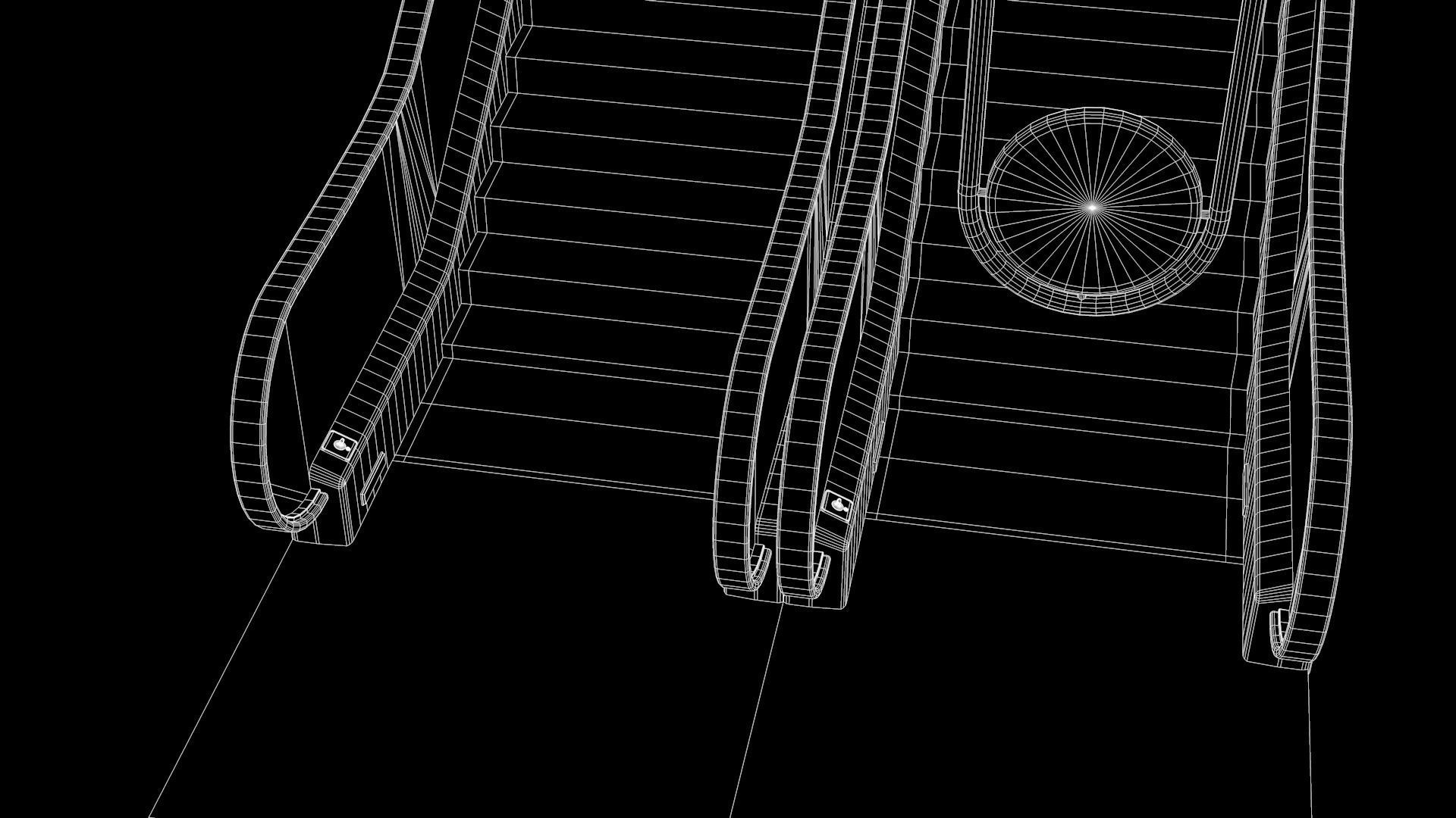 Escada Rolante sobe e desce 3D model_7