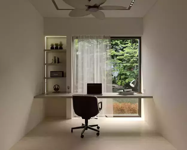 Home Office Scandinavian with Nature Tone