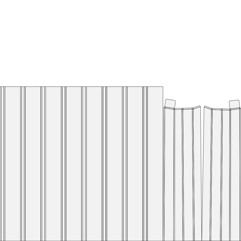 Stylized Fence Collection Low-poly 3D model_10