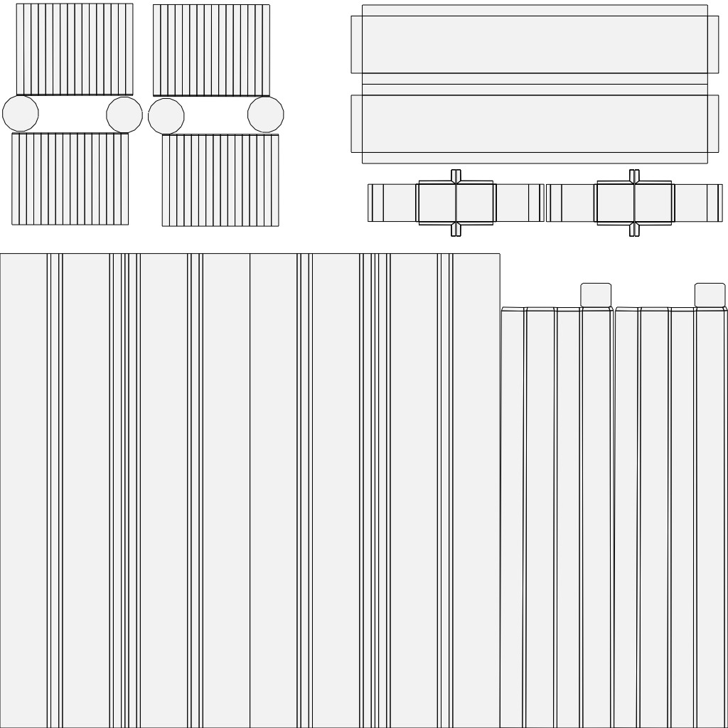 Stylized Fence Collection Low-poly 3D model_9