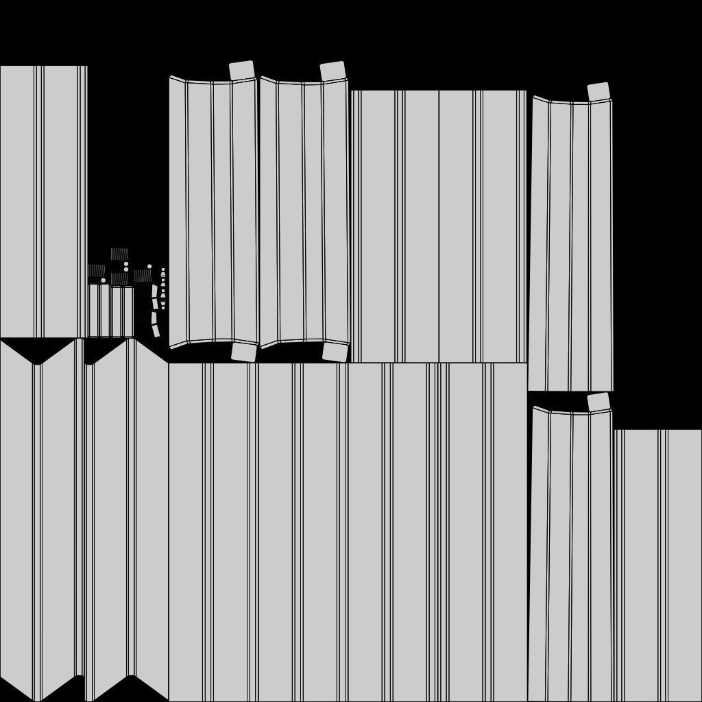 Stylized Fence Collection Low-poly 3D model_8