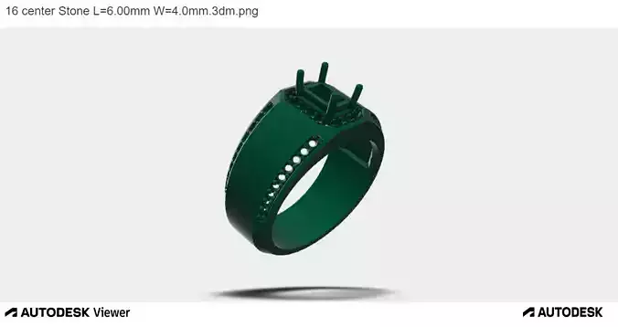 Men Ring with an Emerald Cut Center Stone 