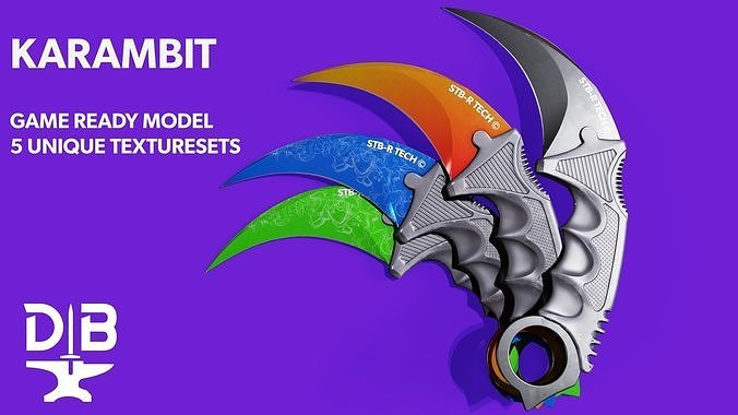 Karambit Low-poly 3D model