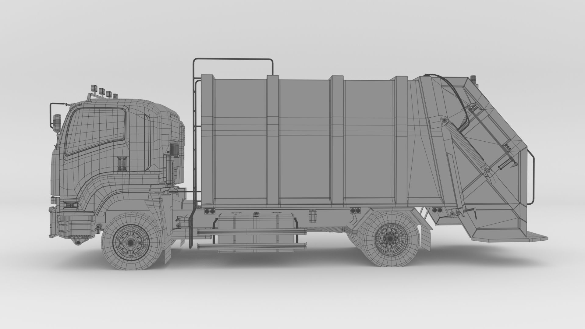 ISUZU DECA-GXZ360 Garbage Truck 3D model_20