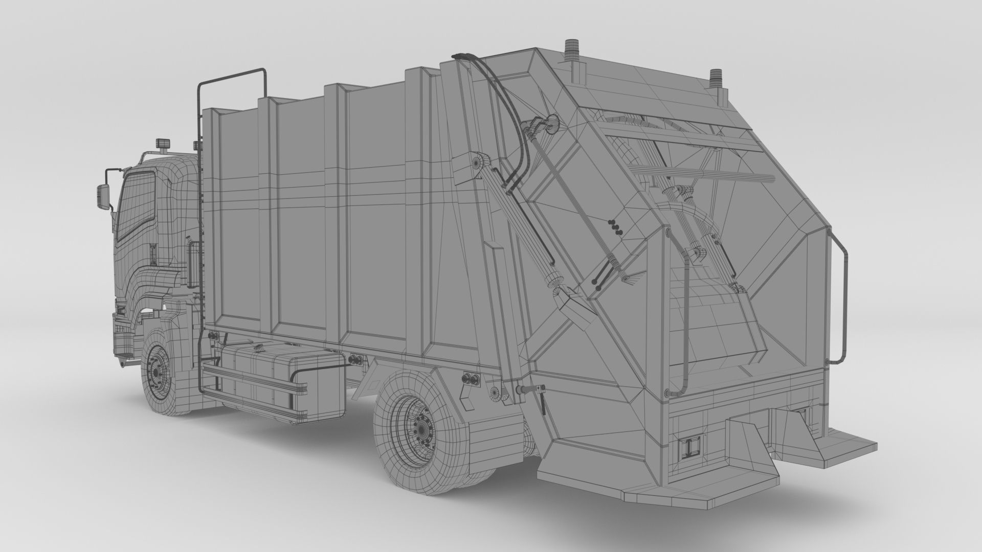 ISUZU DECA-GXZ360 Garbage Truck 3D model_22