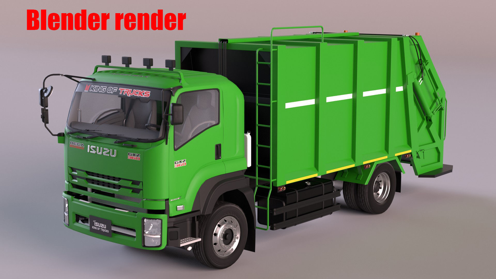 ISUZU DECA-GXZ360 Garbage Truck 3D model_10
