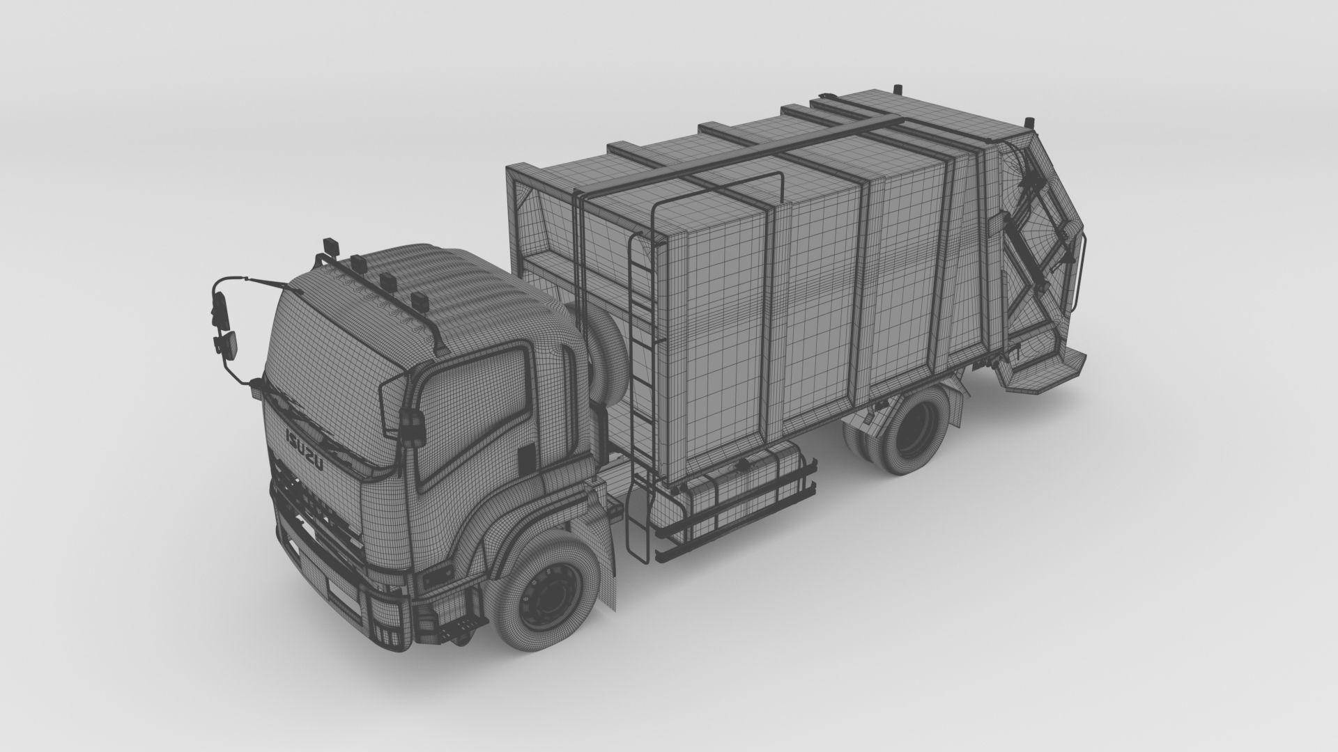 ISUZU DECA-GXZ360 Garbage Truck 3D model_31
