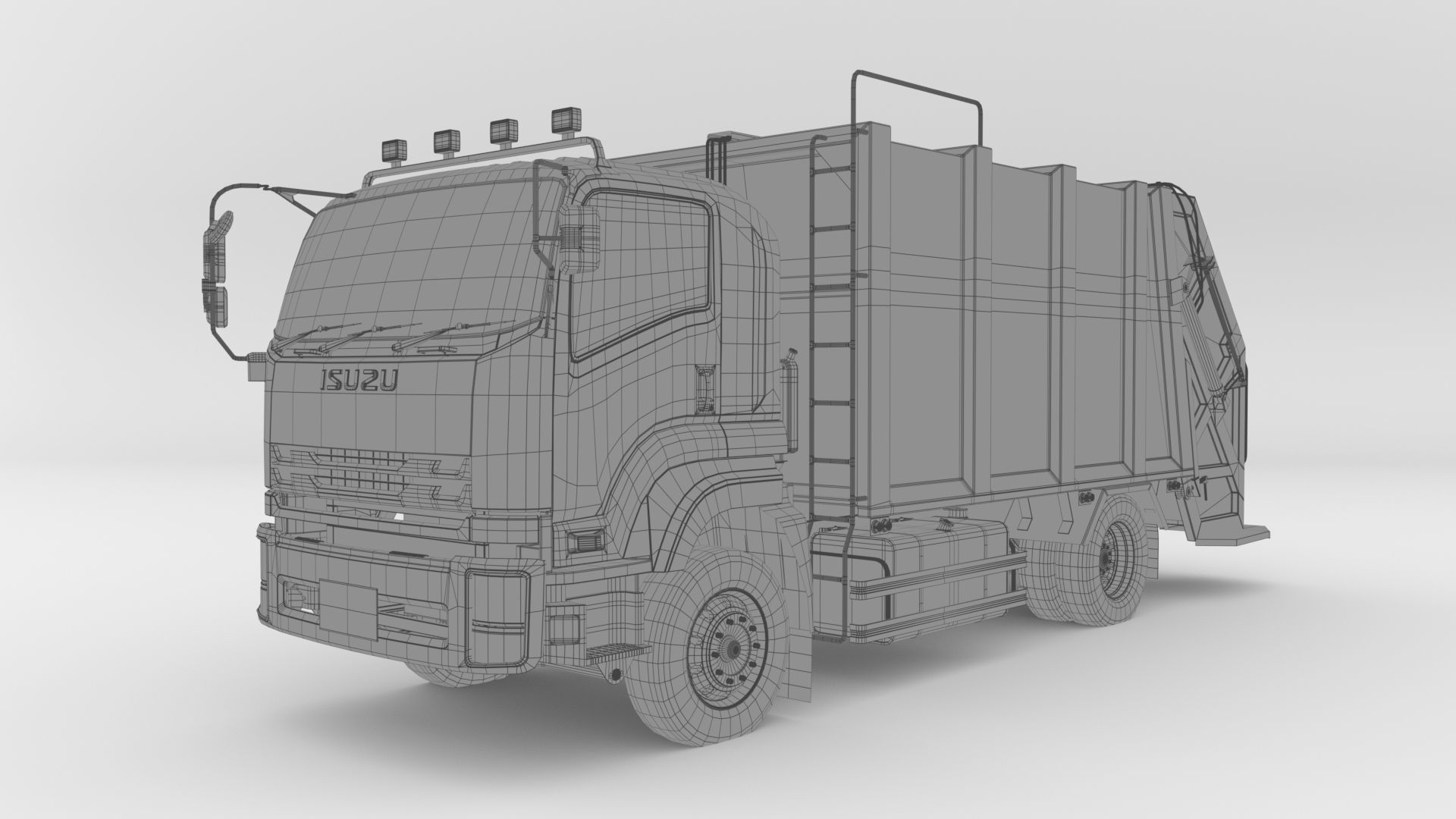 ISUZU DECA-GXZ360 Garbage Truck 3D model_18