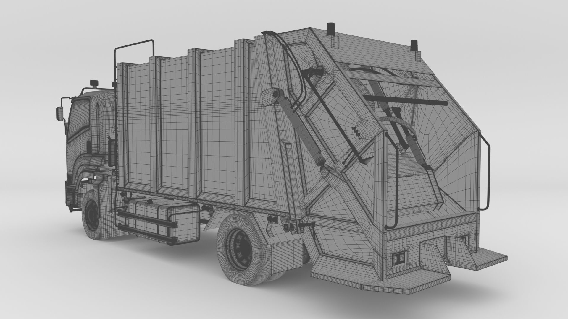 ISUZU DECA-GXZ360 Garbage Truck 3D model_23