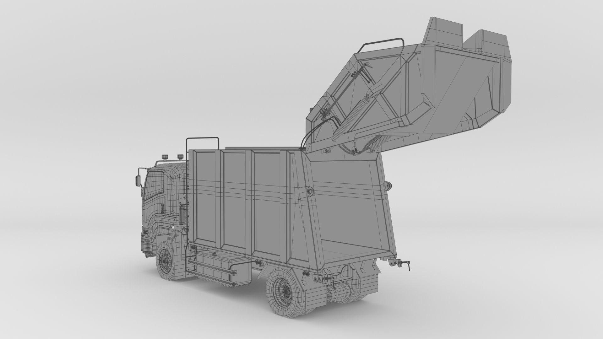 ISUZU DECA-GXZ360 Garbage Truck 3D model_32
