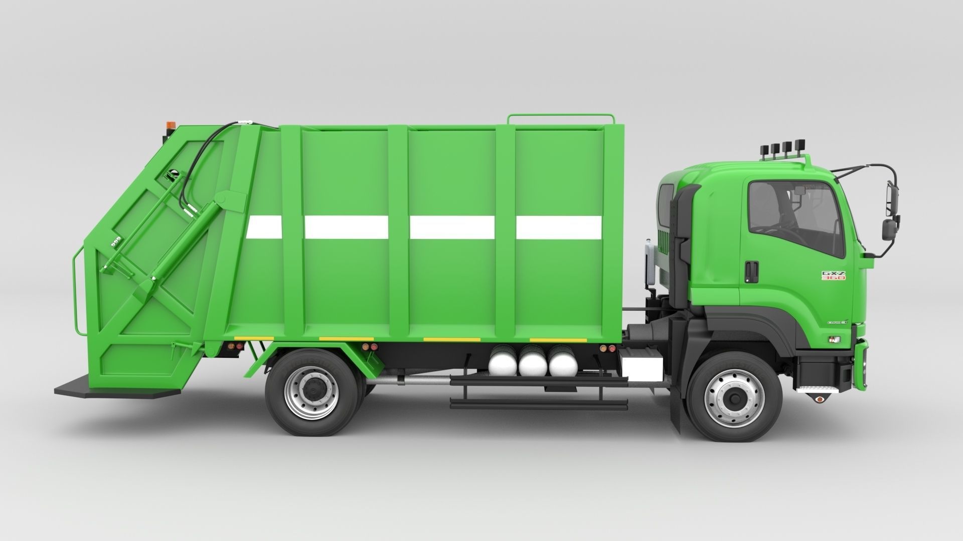 ISUZU DECA-GXZ360 Garbage Truck 3D model_7