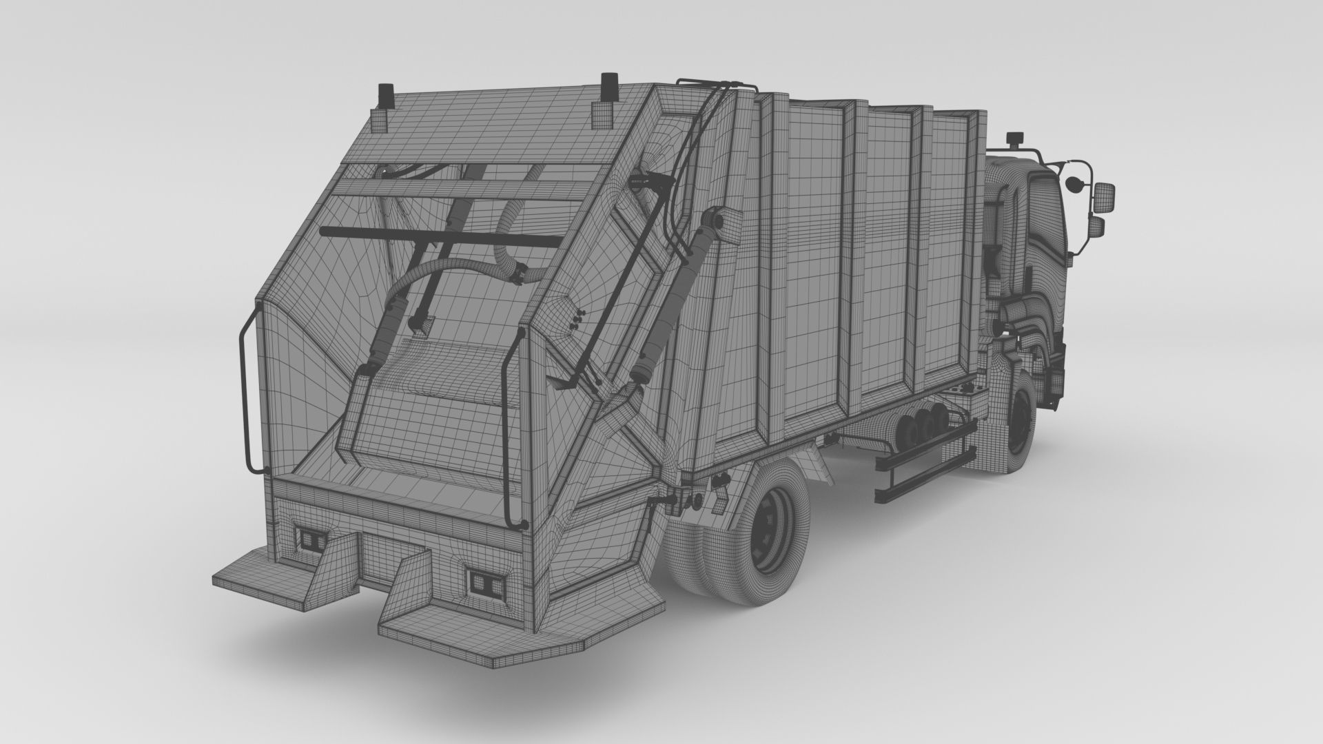 ISUZU DECA-GXZ360 Garbage Truck 3D model_27