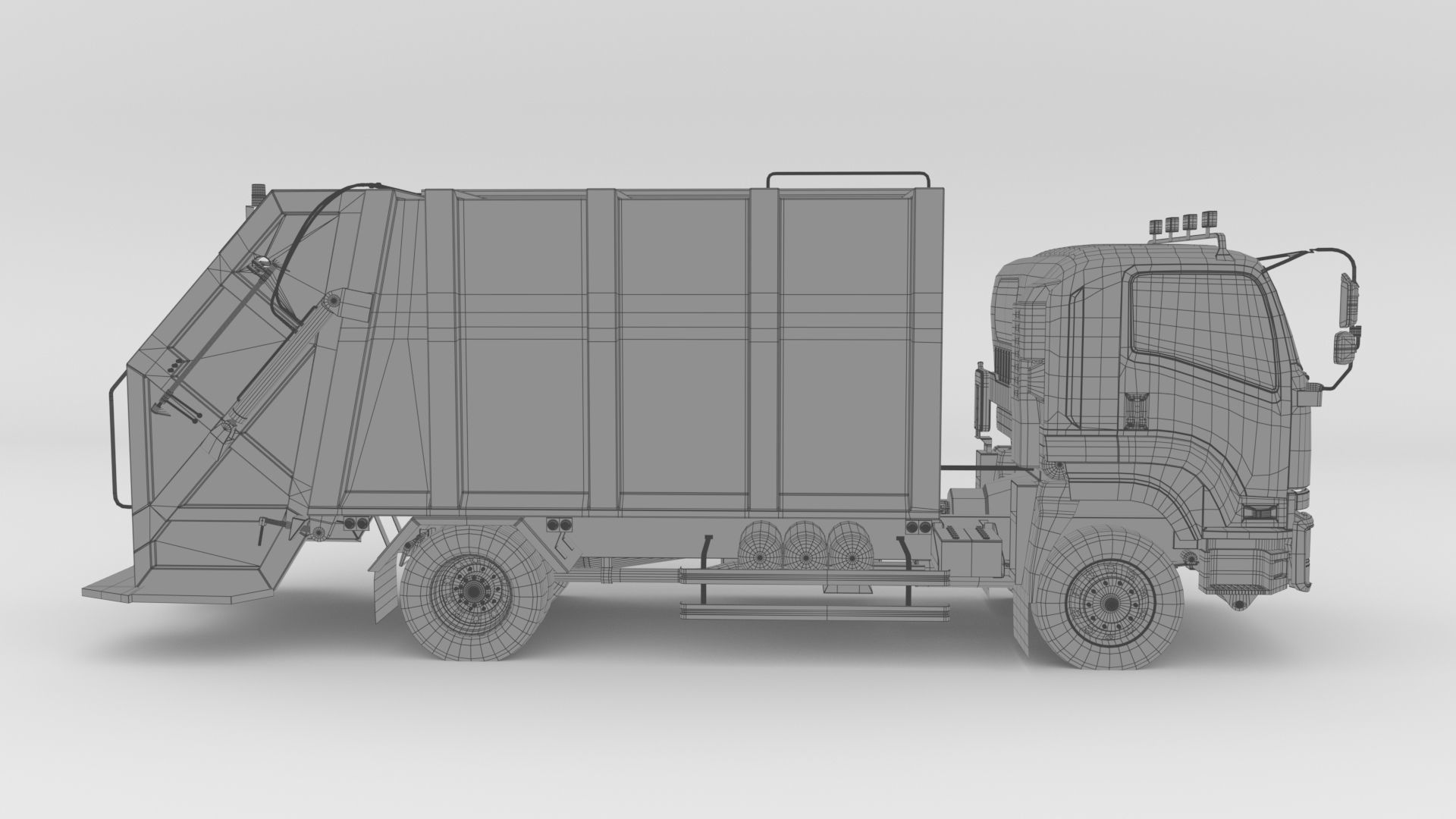 ISUZU DECA-GXZ360 Garbage Truck 3D model_28