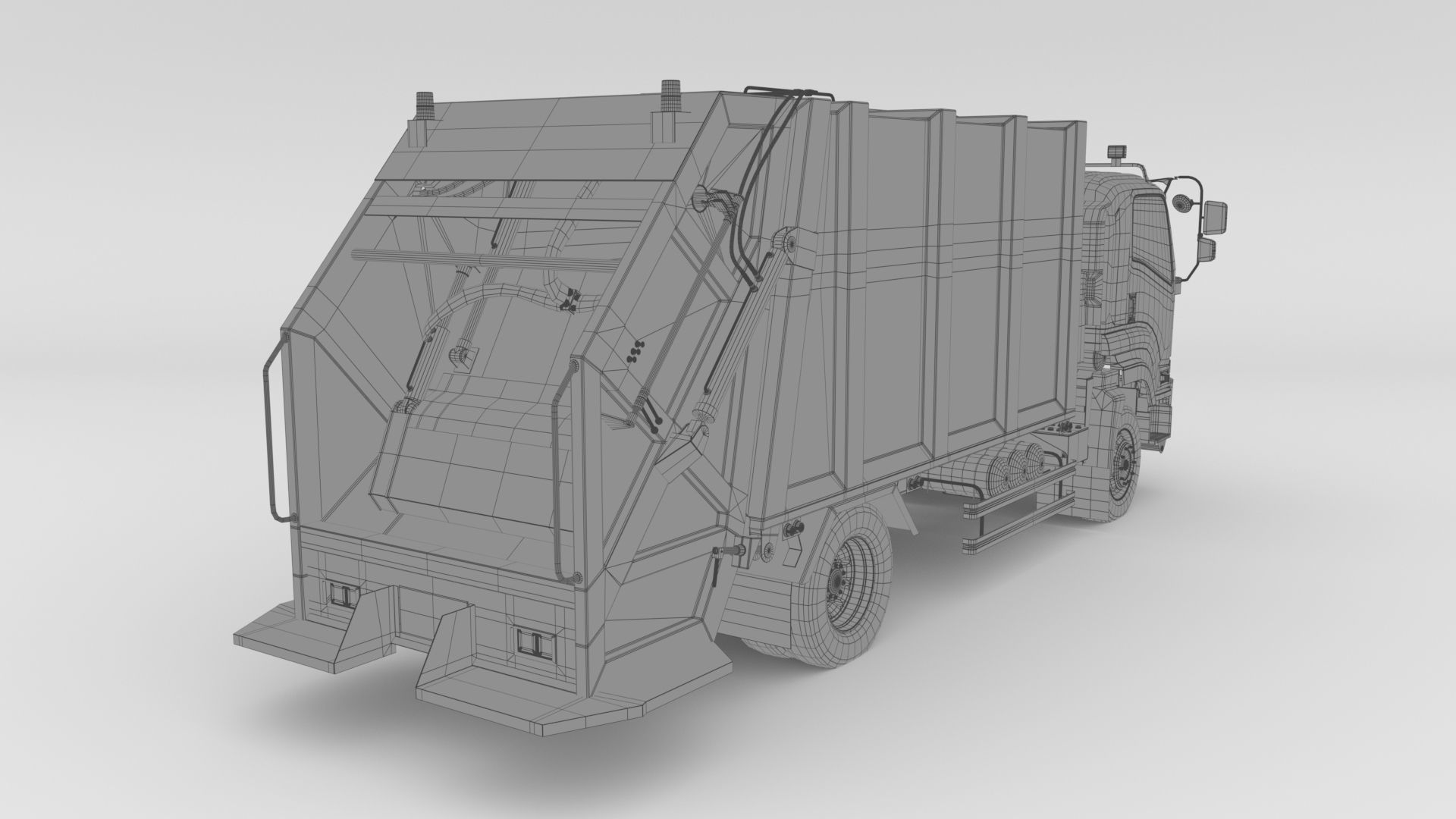 ISUZU DECA-GXZ360 Garbage Truck 3D model_26